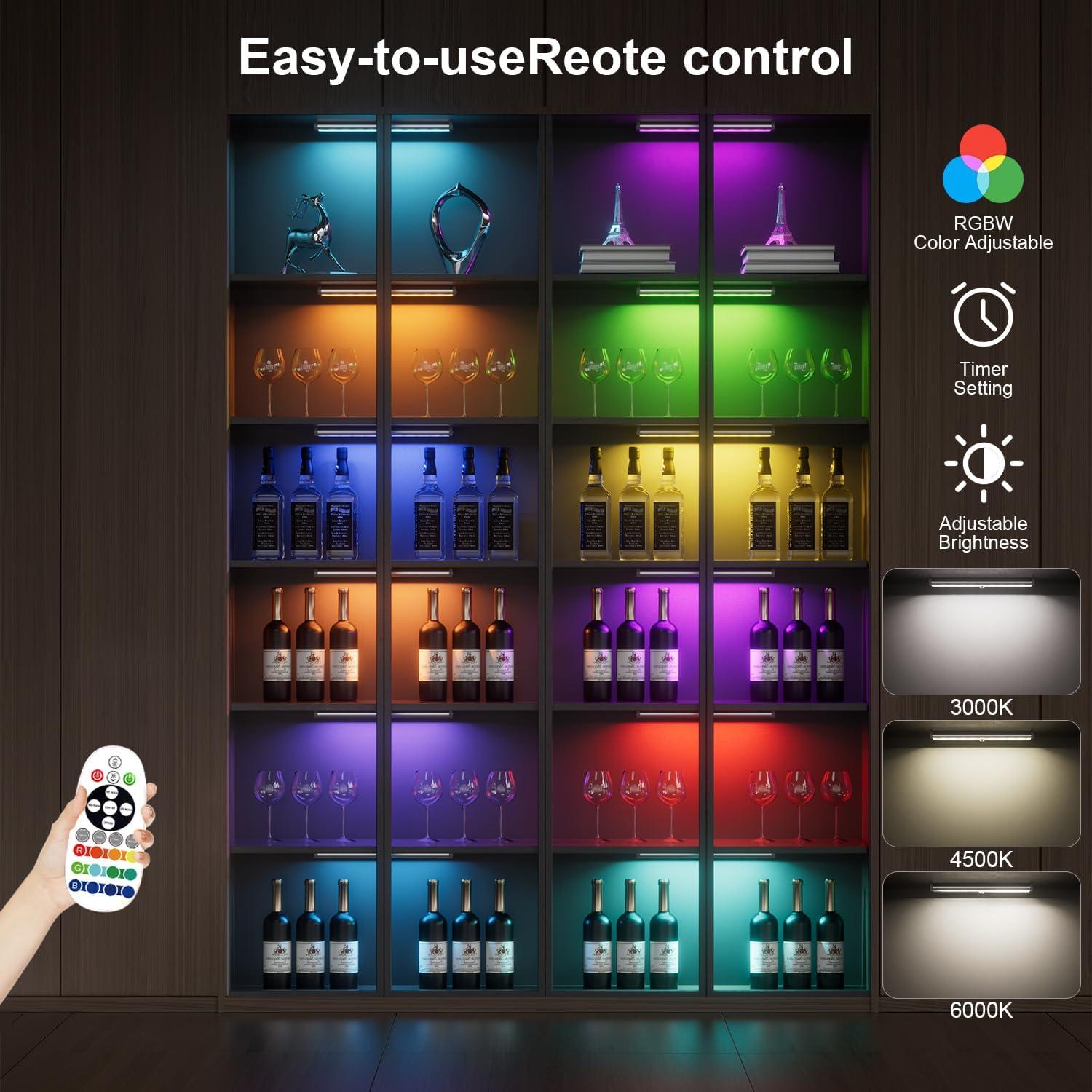 Iluminación Bajo Gabinete Long-Stars 58LED RGB 5Pack Sensor