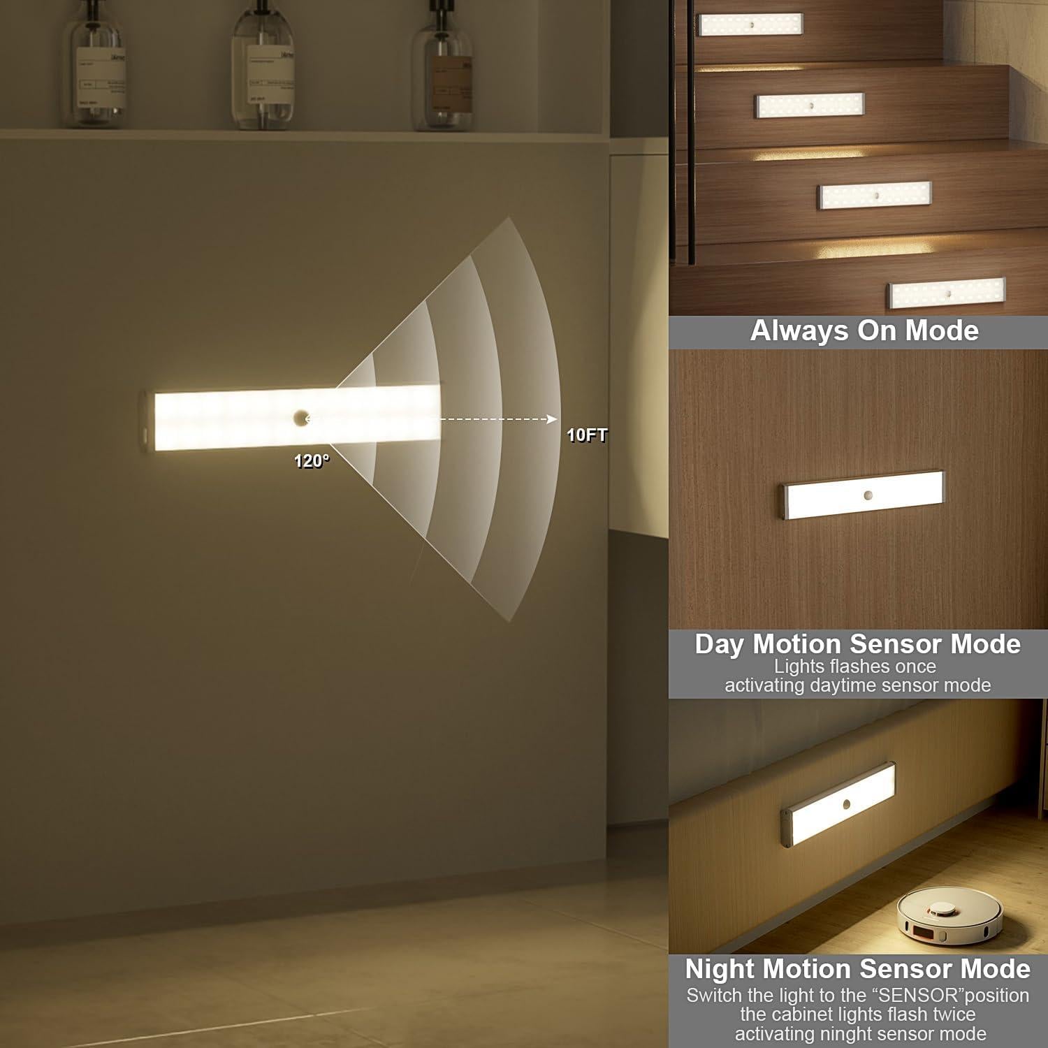 Iluminación Bajo Gabinete Long-Stars 58LED RGB 5Pack Sensor