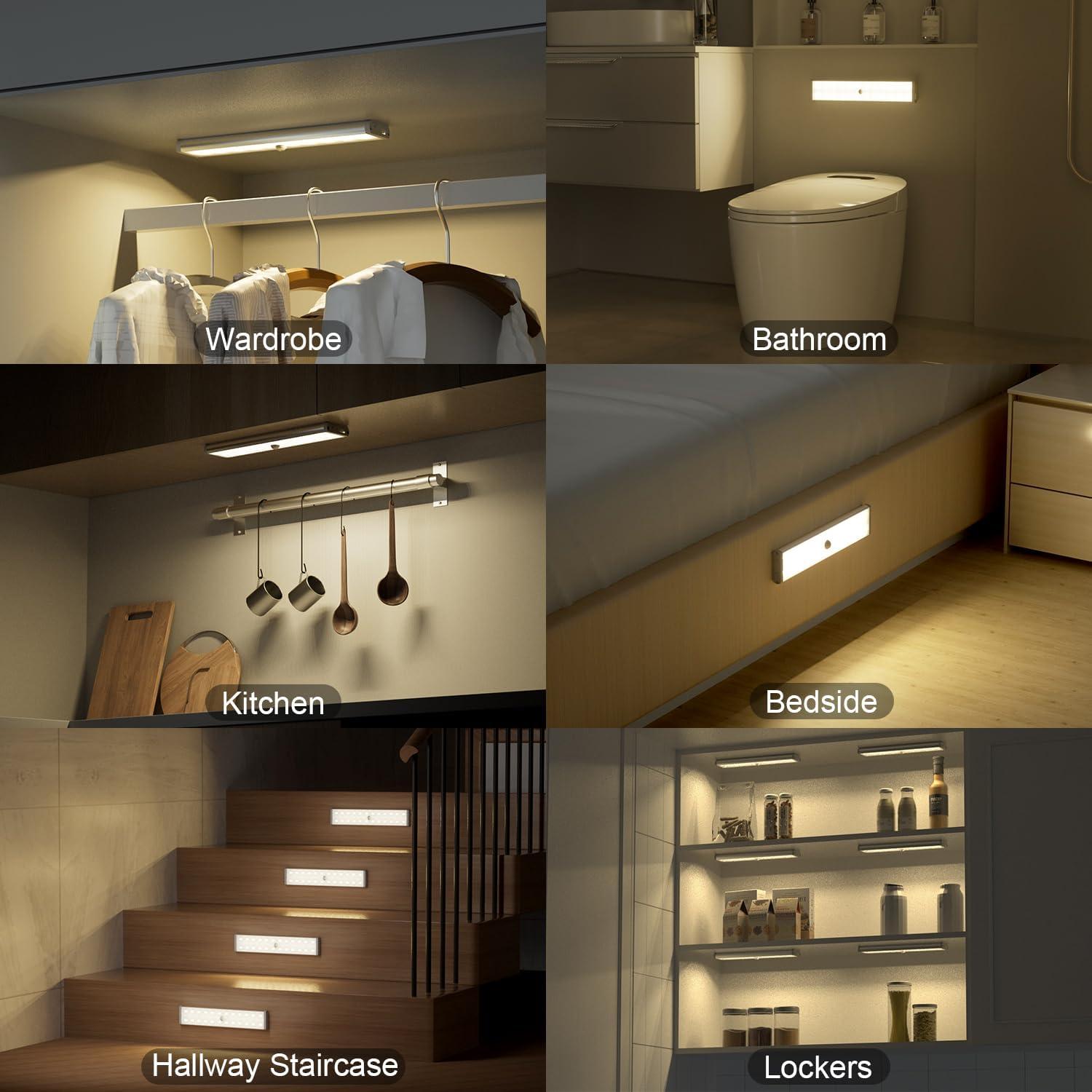 Iluminación Bajo Gabinete Long-Stars 58LED RGB 5Pack Sensor