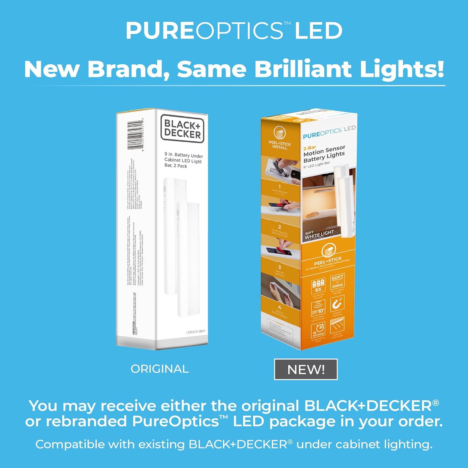 Kit de Iluminación LED Bajo Gabinete BLACK+DECKER 2 Barras