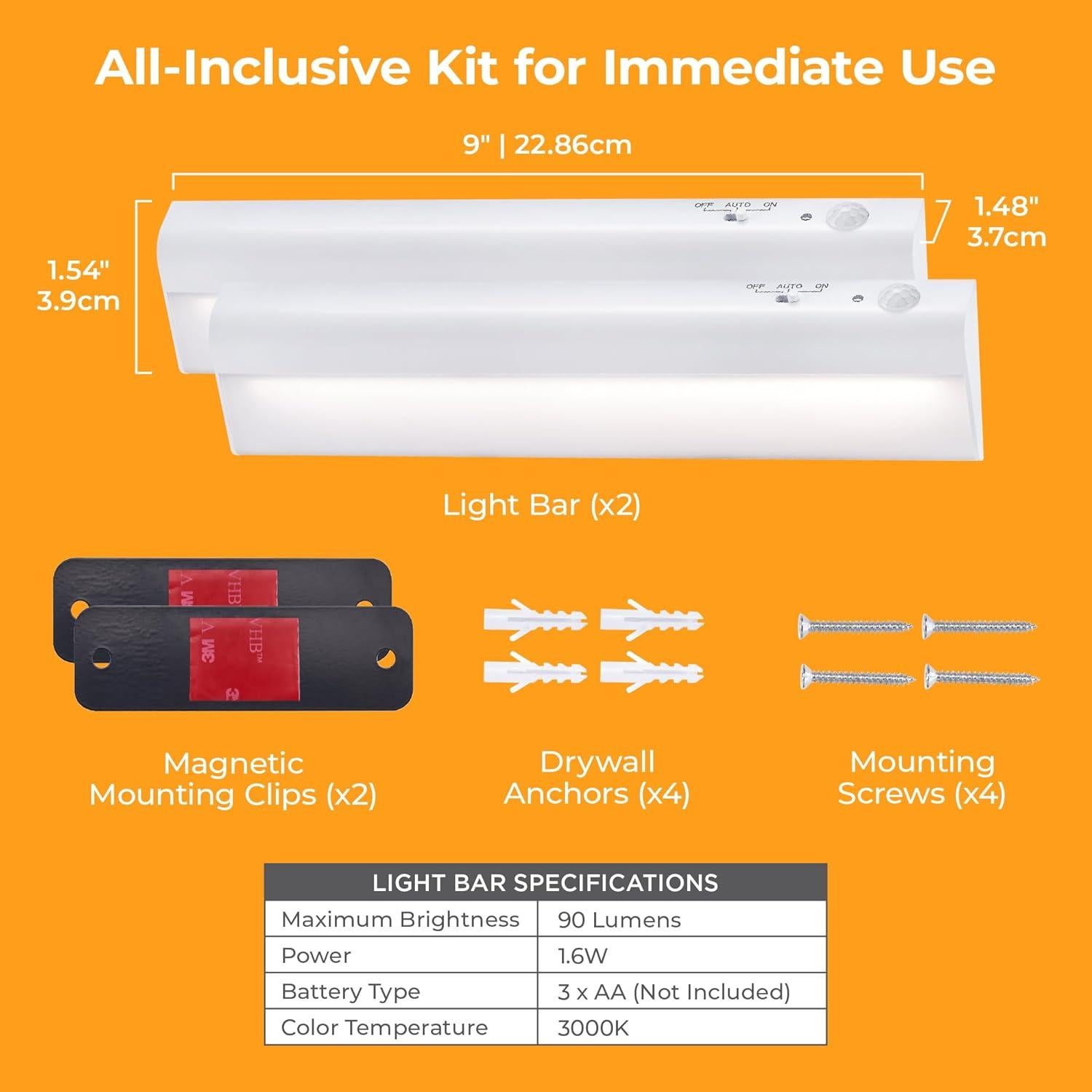 Kit de Iluminación LED Bajo Gabinete BLACK+DECKER 2 Barras