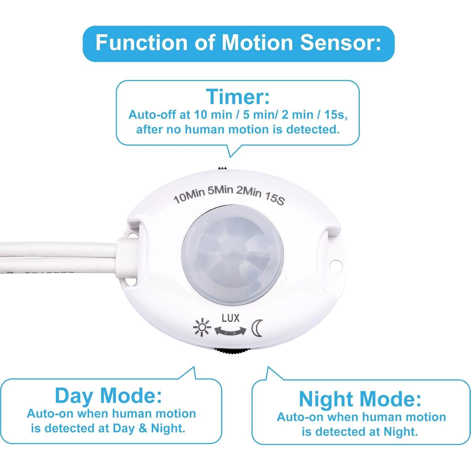 Luces LED de Sensor de Movimiento DONGGUAN 30.48 cm 6 Piezas