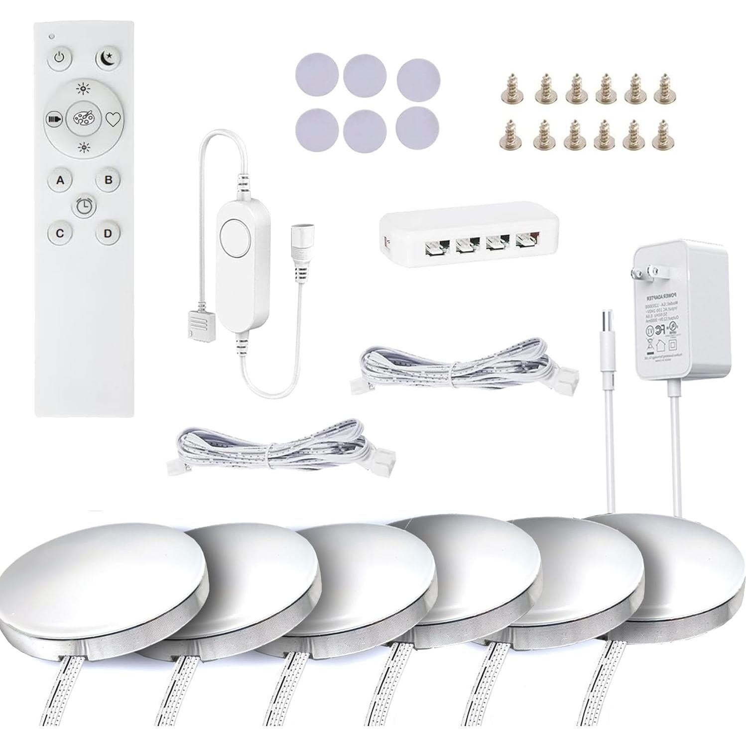 Kit de 6 Luces LED RGB YSRSAI con Control Remoto y App