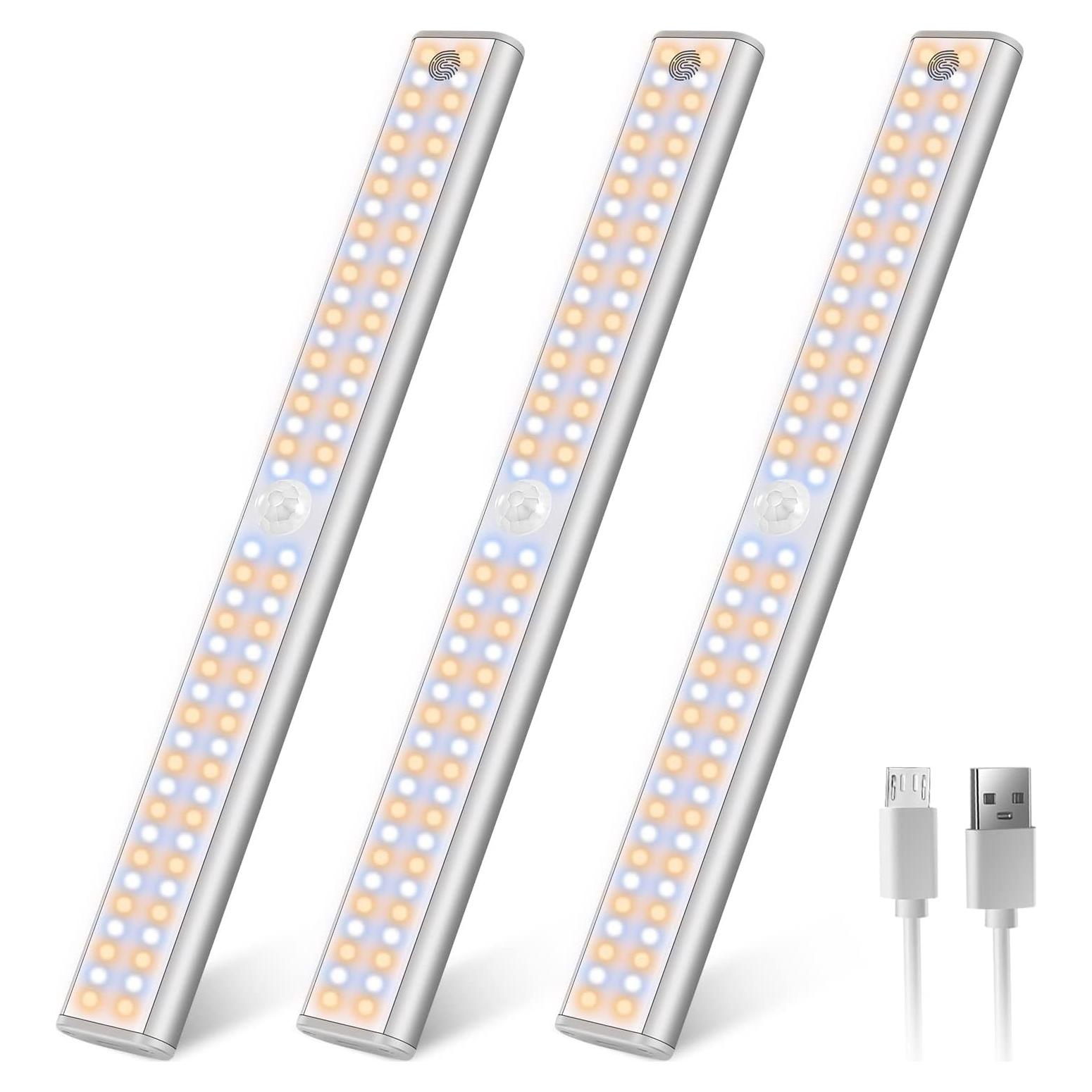 Sensor de Movimiento Inalámbrico Goodland, 3 Luces LED Recargables