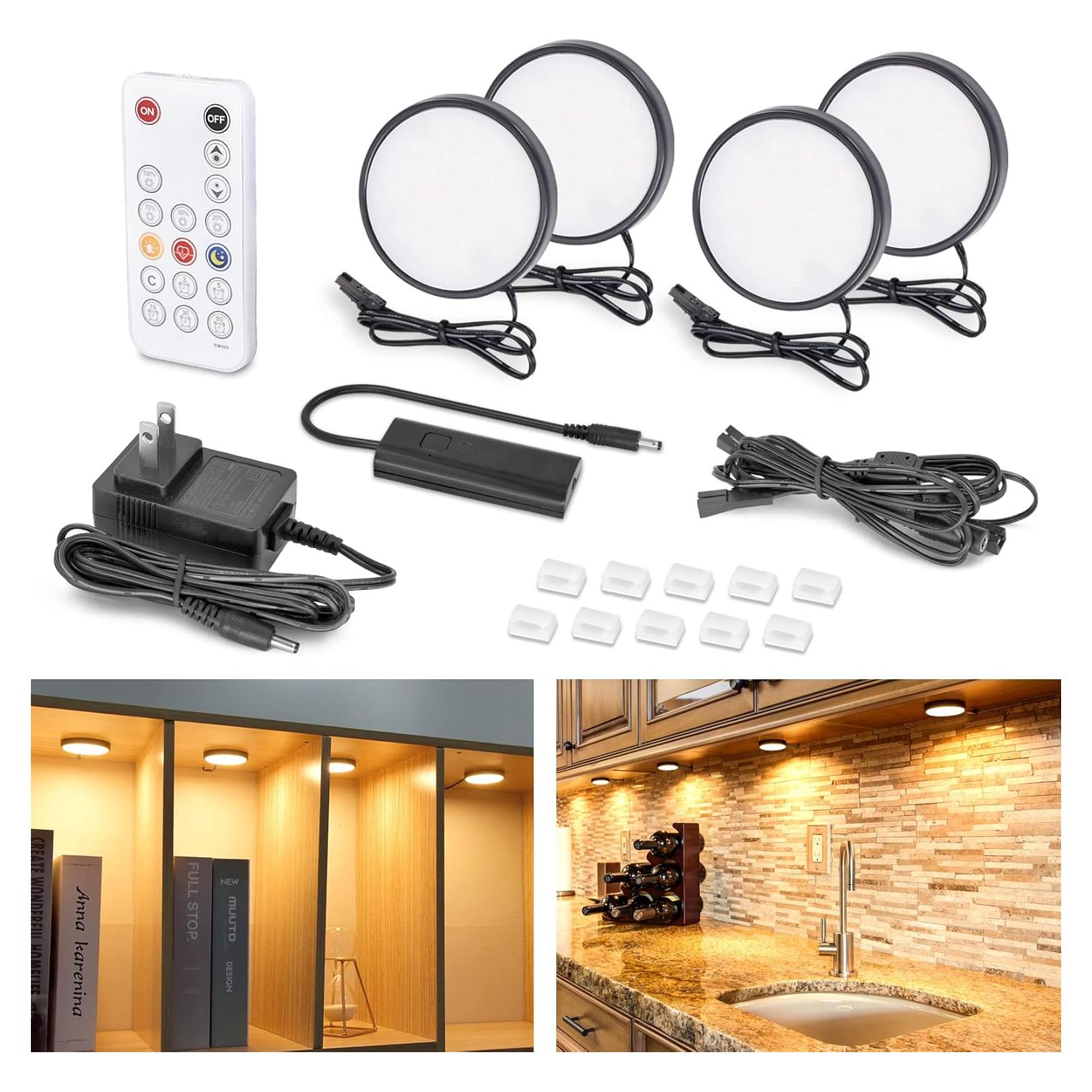 Luces LED Bajo Gabinete WOBANE 9W 700Lúmenes Control Remoto