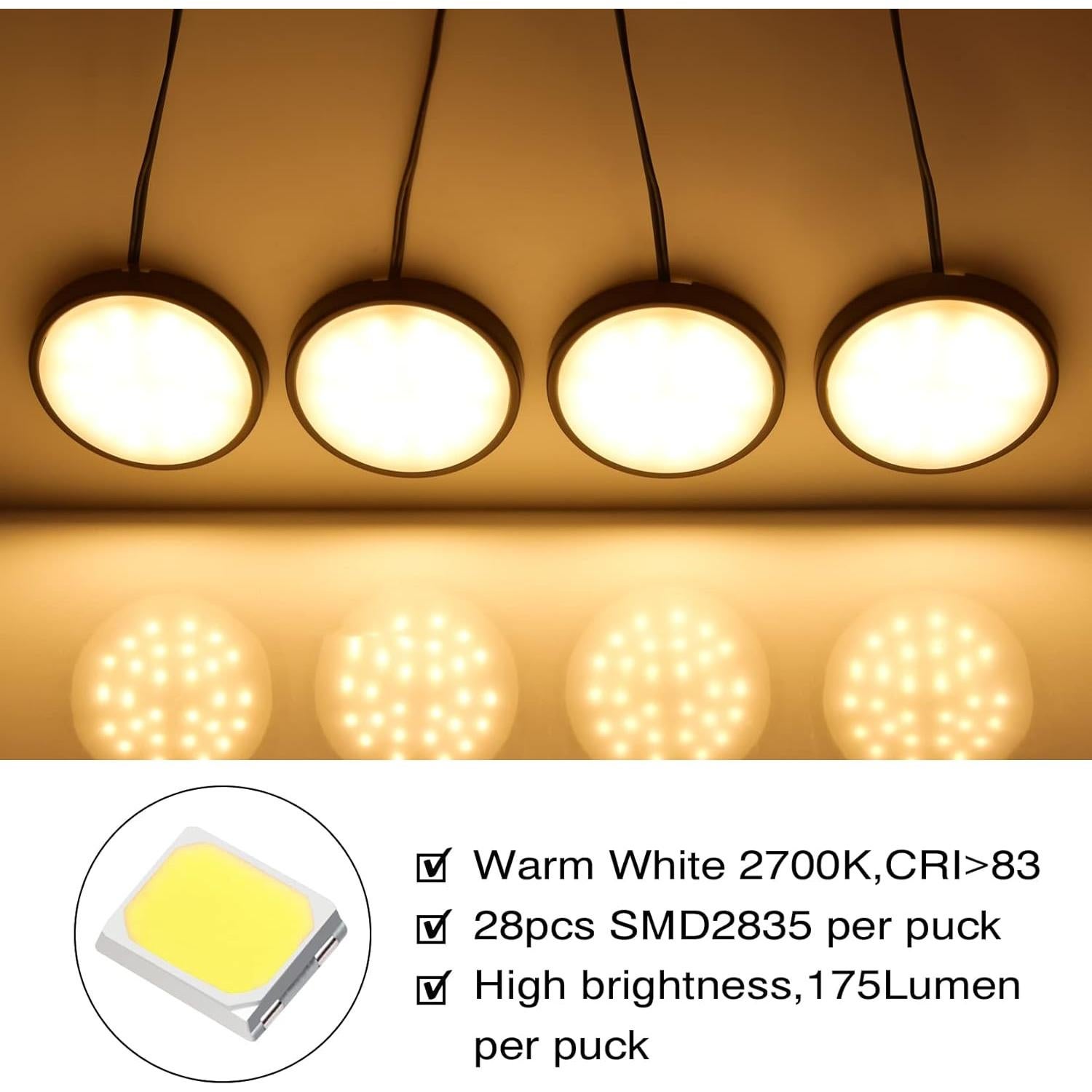 Luces LED Bajo Gabinete WOBANE 9W 700Lúmenes Control Remoto