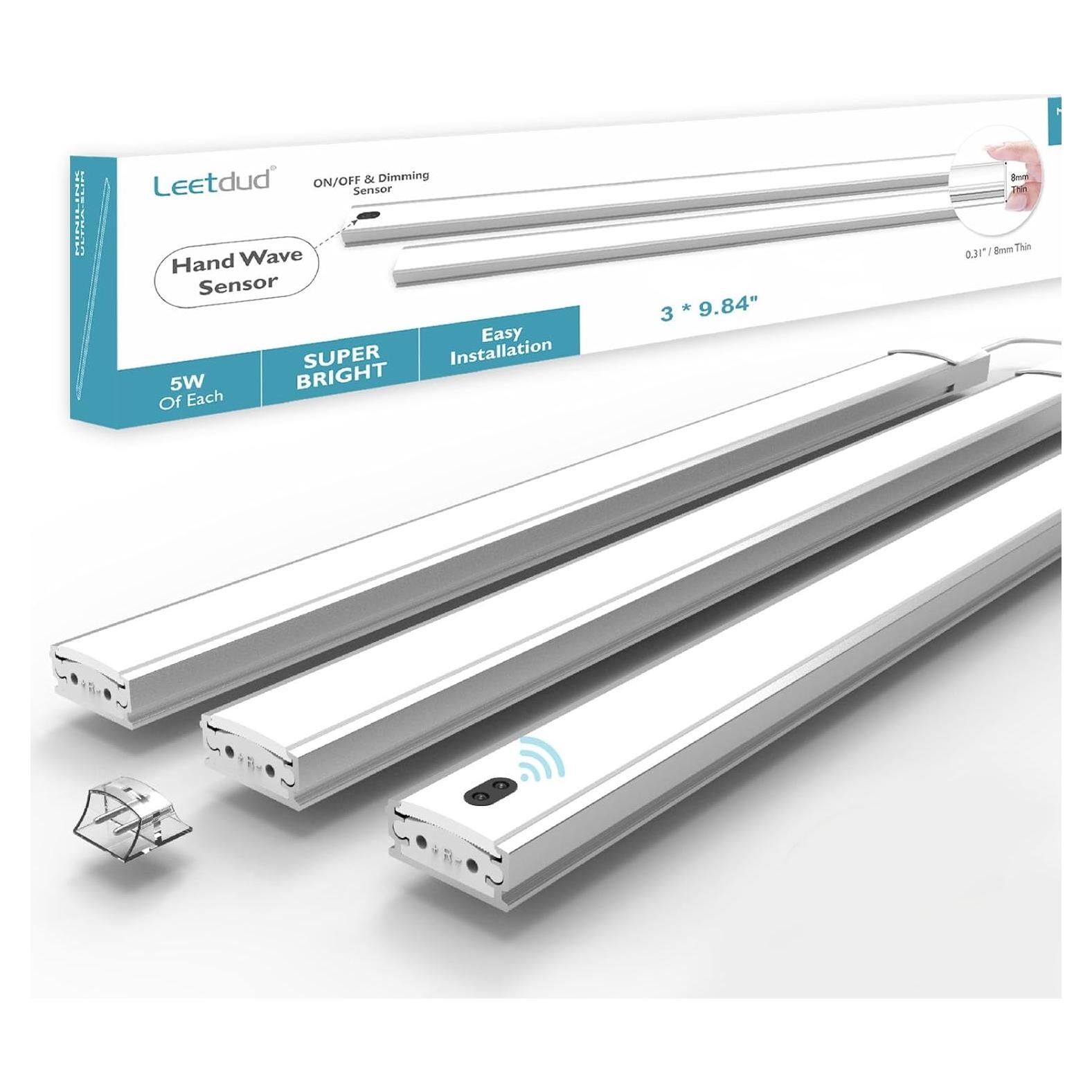 Iluminación LED bajo gabinete Leetdud 10" con sensor mano 4000K