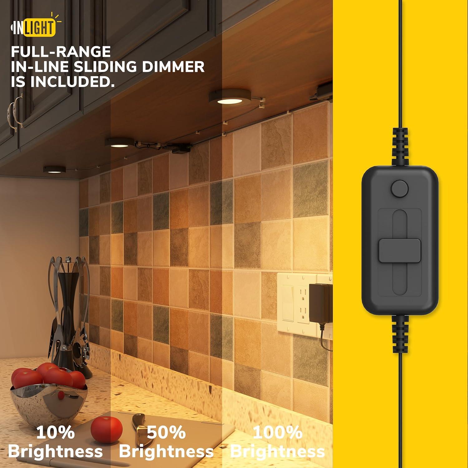 Kit de 3 Luces LED Dimmables GETINLIGHT 3000K Blanco