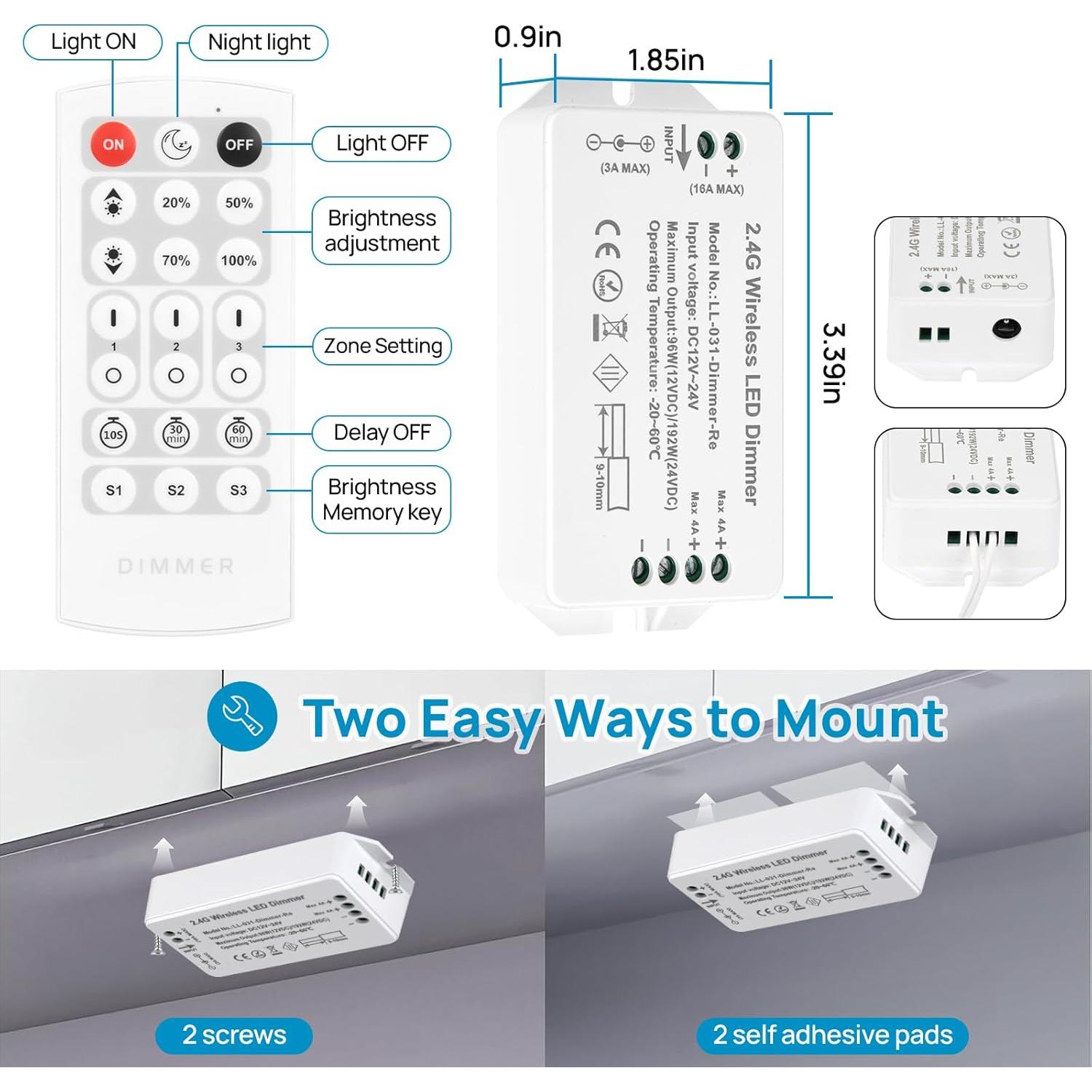Kit de Luces Bajo Gabinete Litever 21W Luz Diurna 5000K