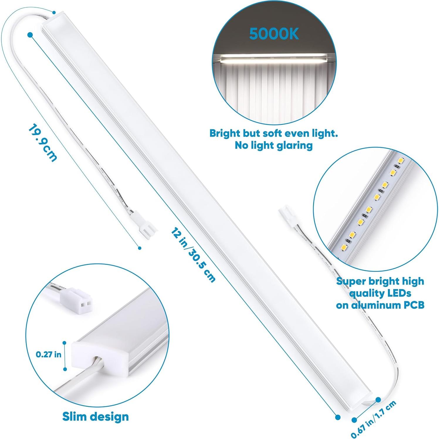 Kit de Luces Bajo Gabinete Litever 21W Luz Diurna 5000K