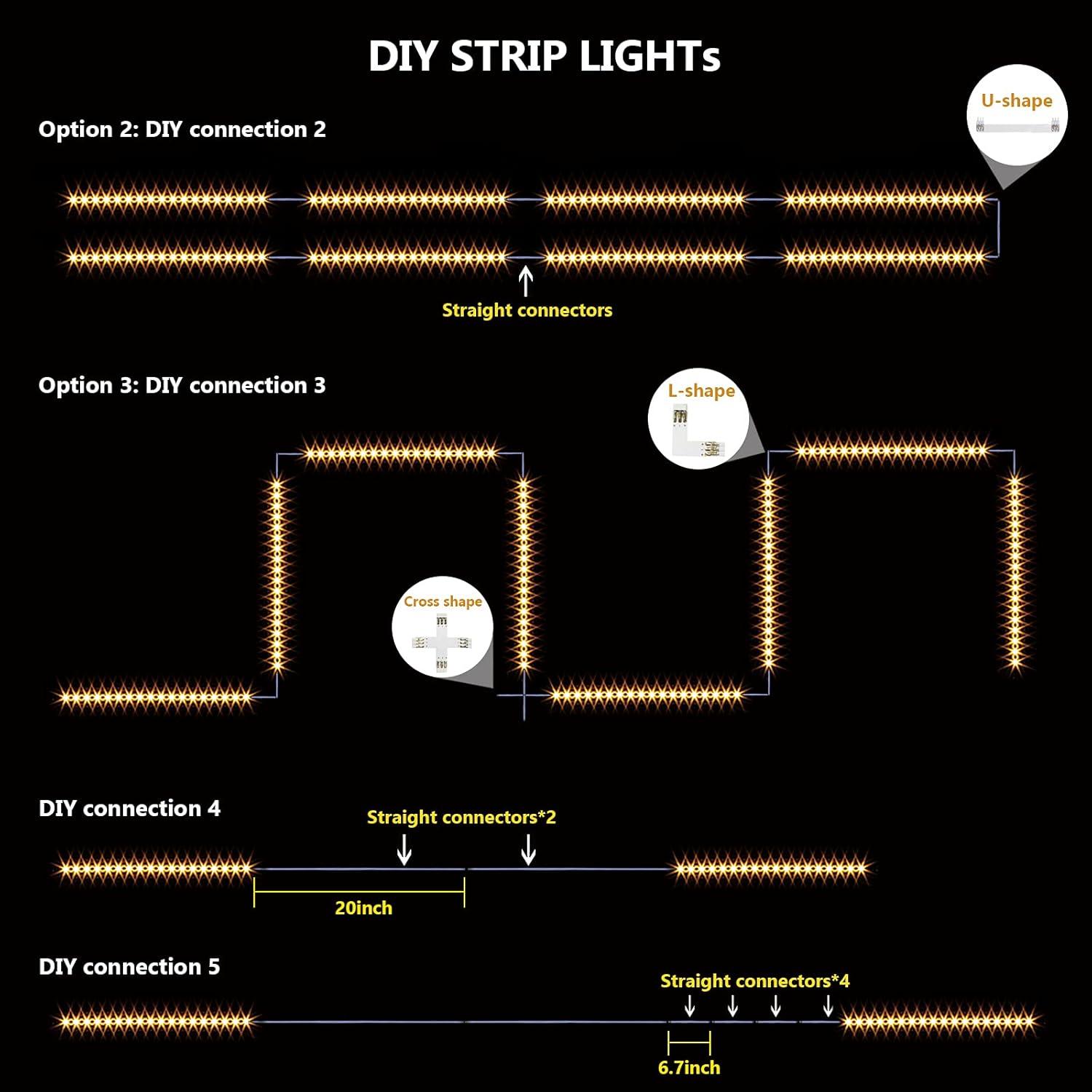 Kit de Iluminación Bajo Gabinete WOBANE 8 Piezas LED 1200lm 2700K