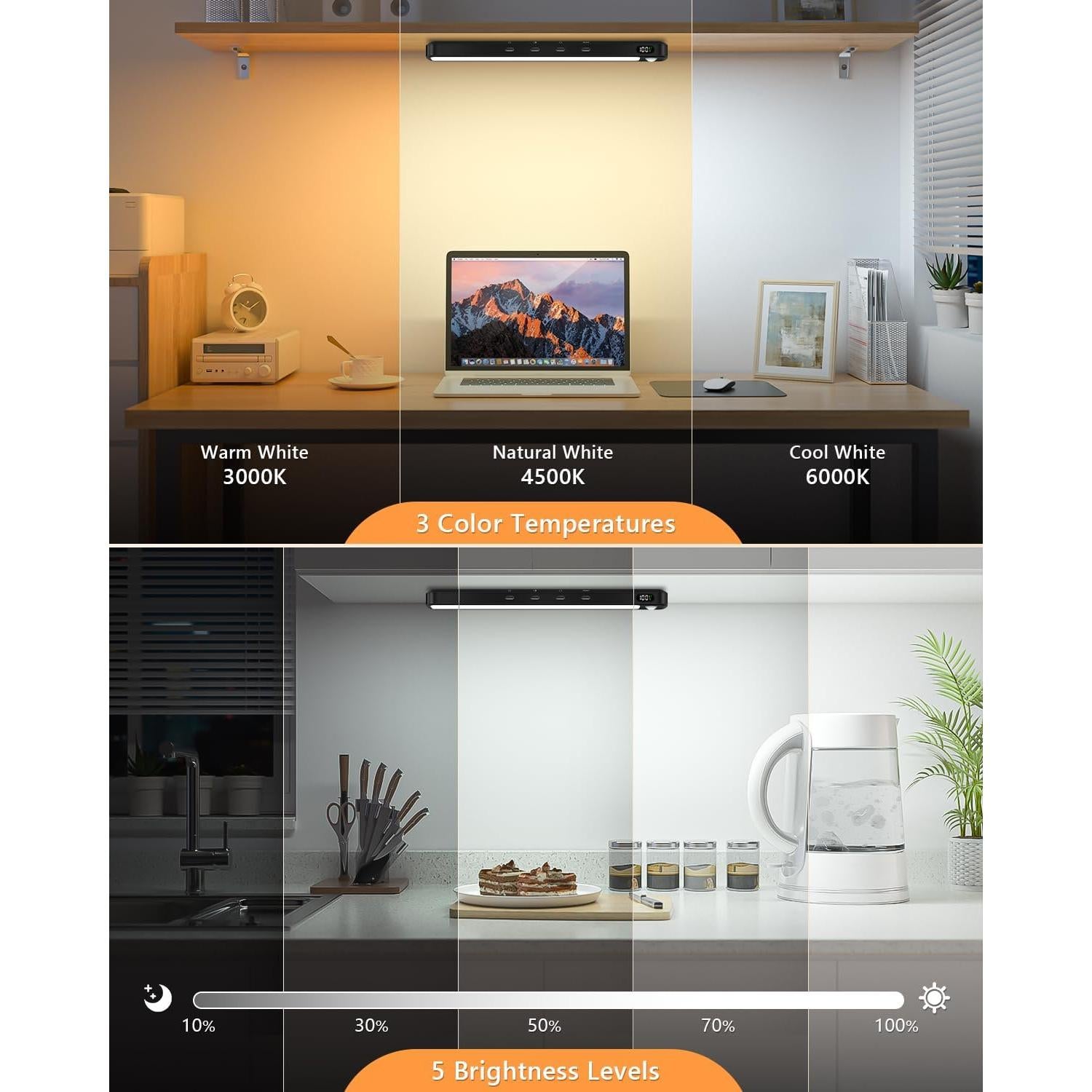 Luces LED WILLED para Gabinete y Closet, Sensor Movimiento, 2 Pzas