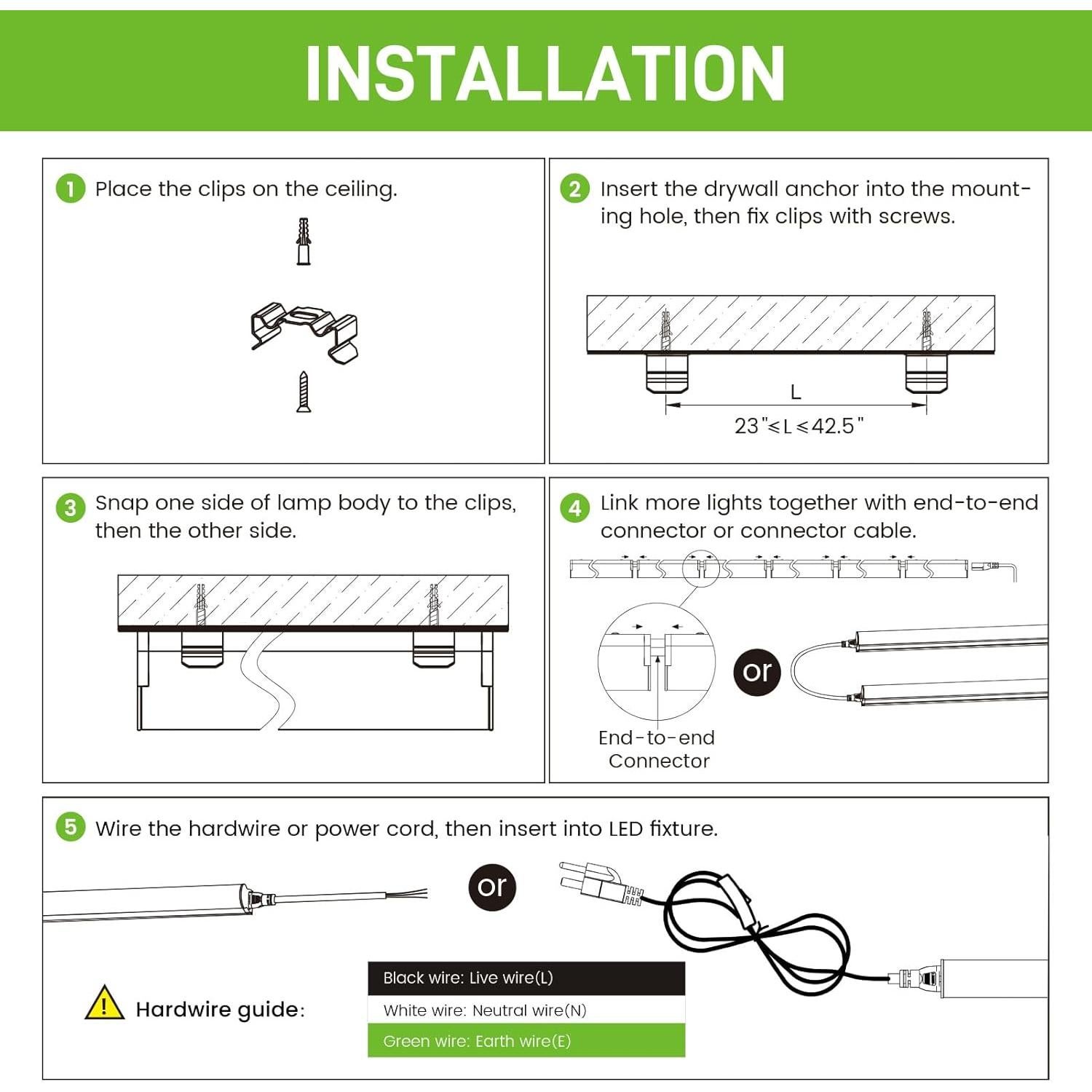 Luces LED T5 4FT Pak 20W 2300LM 6500K Ahorro Energía - 6 Pzas