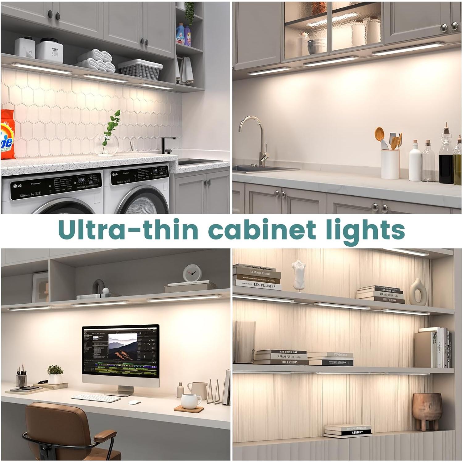 Kit de Iluminación LED Bajo Gabinete MYPLUS 3 Pcs 30.48 cm 6.2W