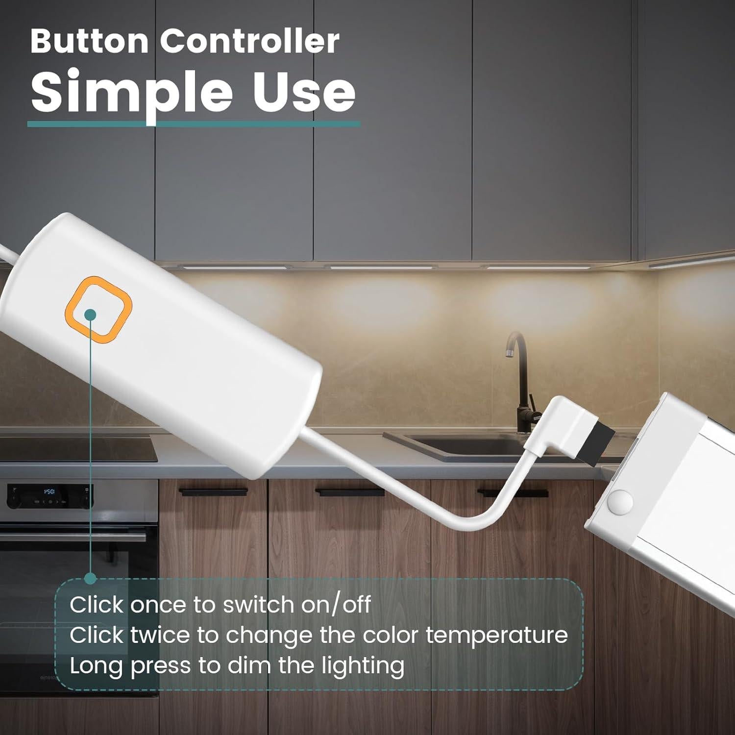 Kit de Iluminación LED Bajo Gabinete MYPLUS 3 Pcs 30.48 cm 6.2W