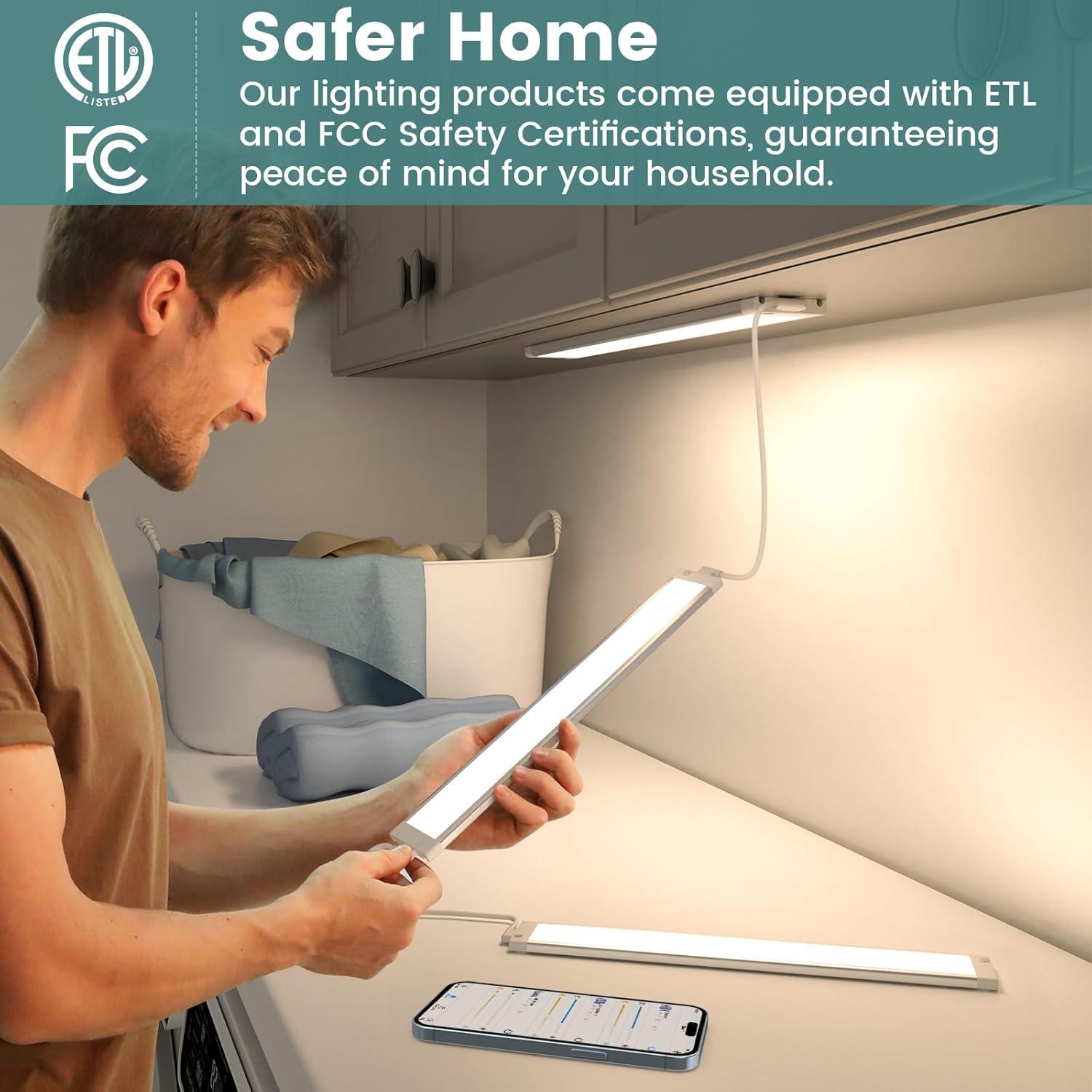 Kit de Iluminación LED Bajo Gabinete MYPLUS 3 Pcs 30.48 cm 6.2W