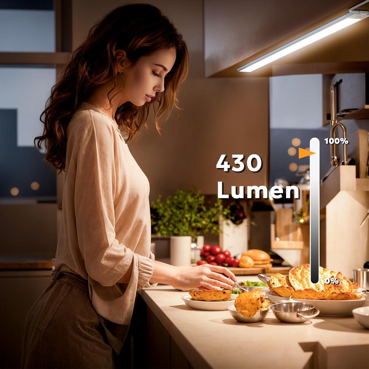 Luz LED Bajo Gabinete MYPLUS 16" Regulable 370Lúmenes 5 Colores