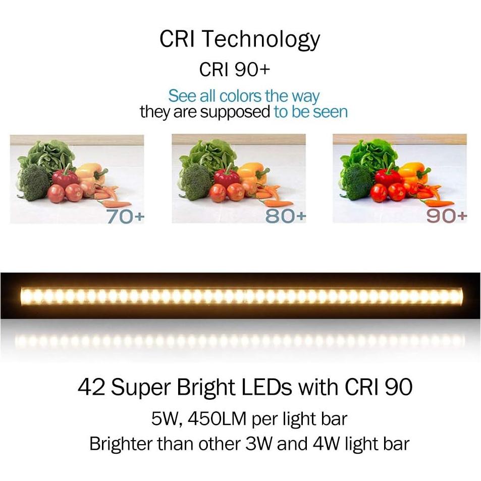 Iluminación LED bajo gabinete 33 cm 12V 10W regulable blanca cálida