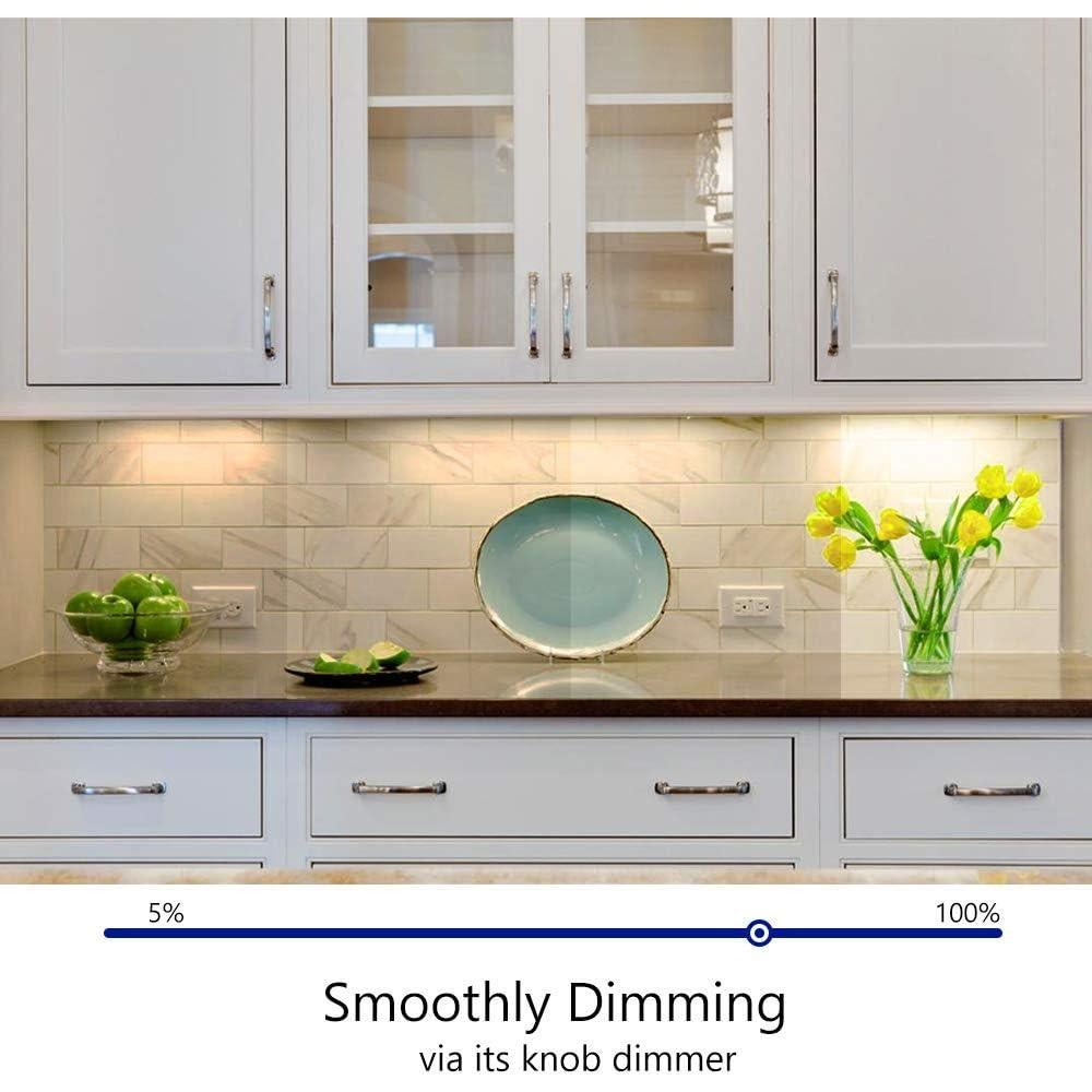 Iluminación LED bajo gabinete 33 cm 12V 10W regulable blanca cálida