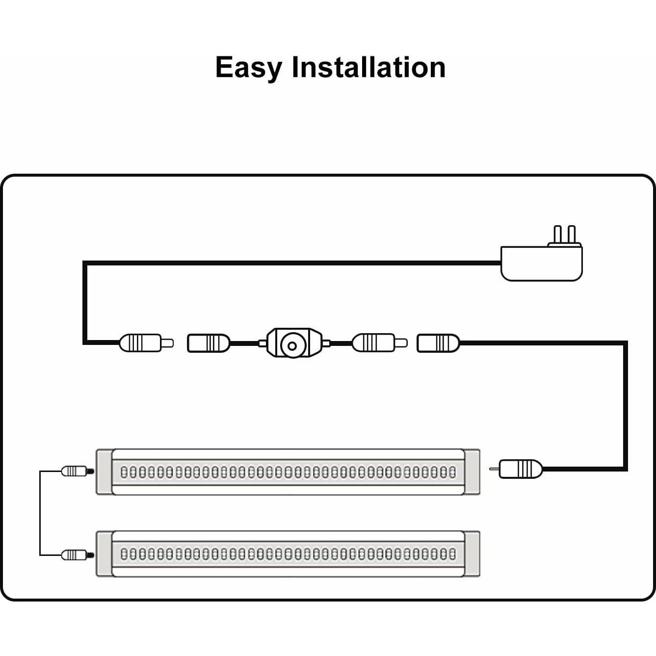 Iluminación LED bajo gabinete 33 cm 12V 10W regulable blanca cálida
