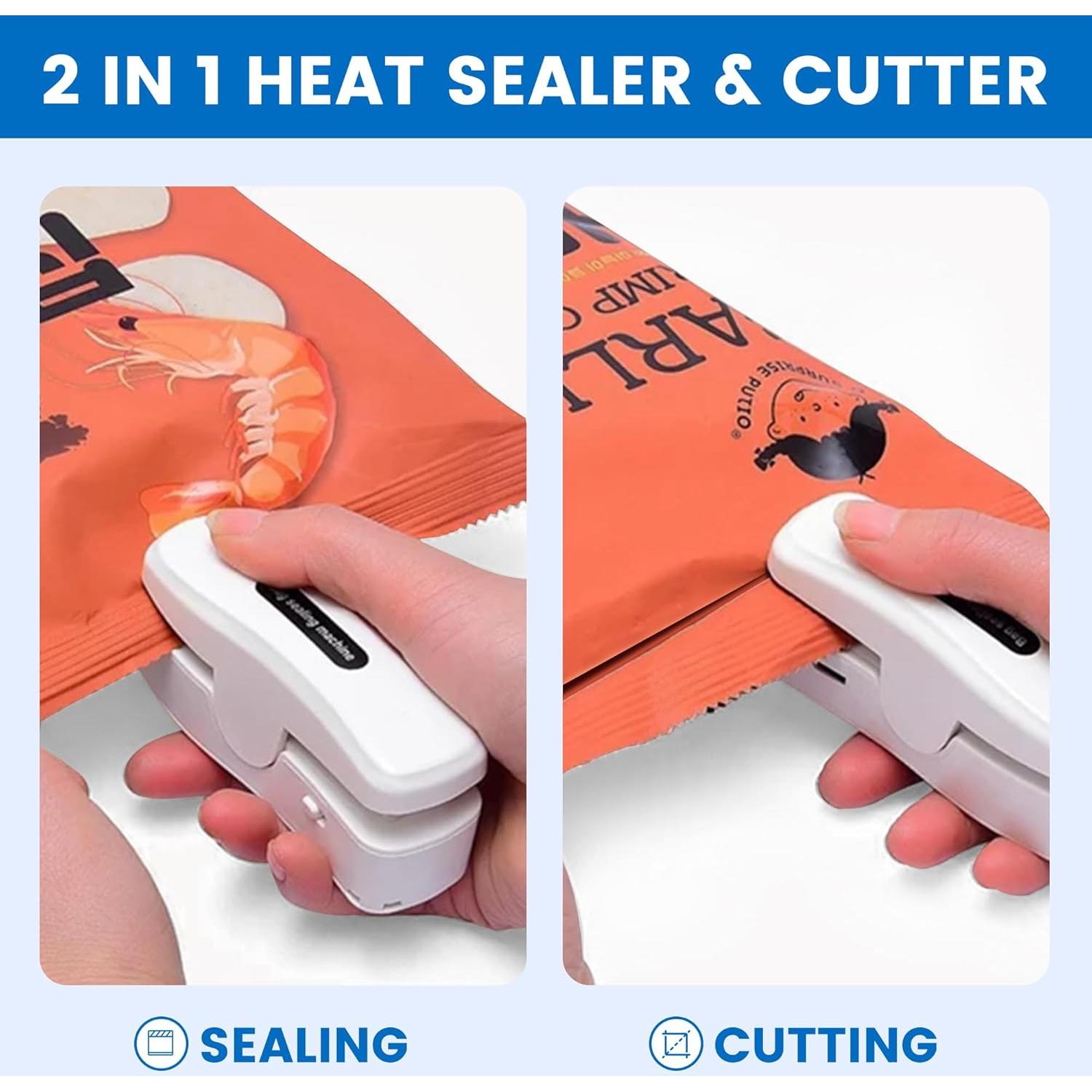 Sellador de bolsas mini 2 en 1 Drawpro recargable USB