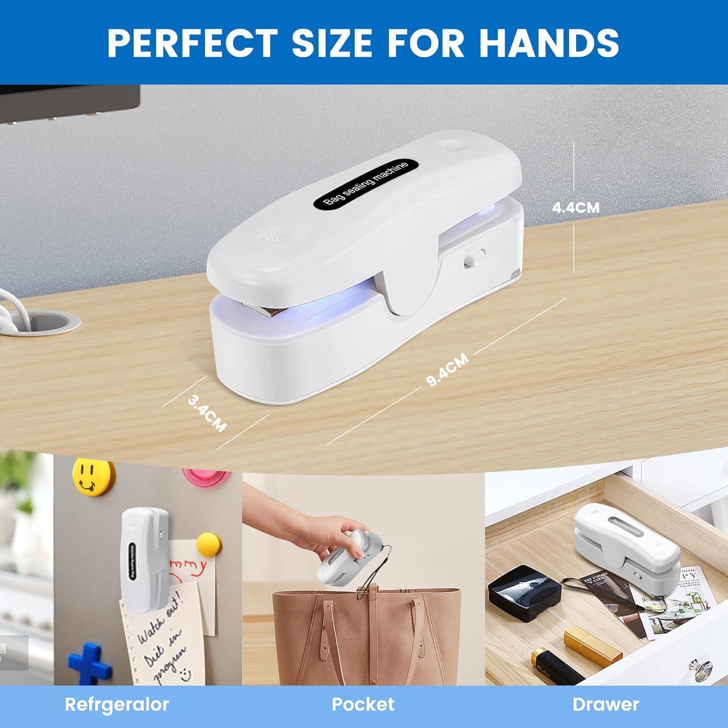 Sellador de bolsas mini 2 en 1 Drawpro recargable USB