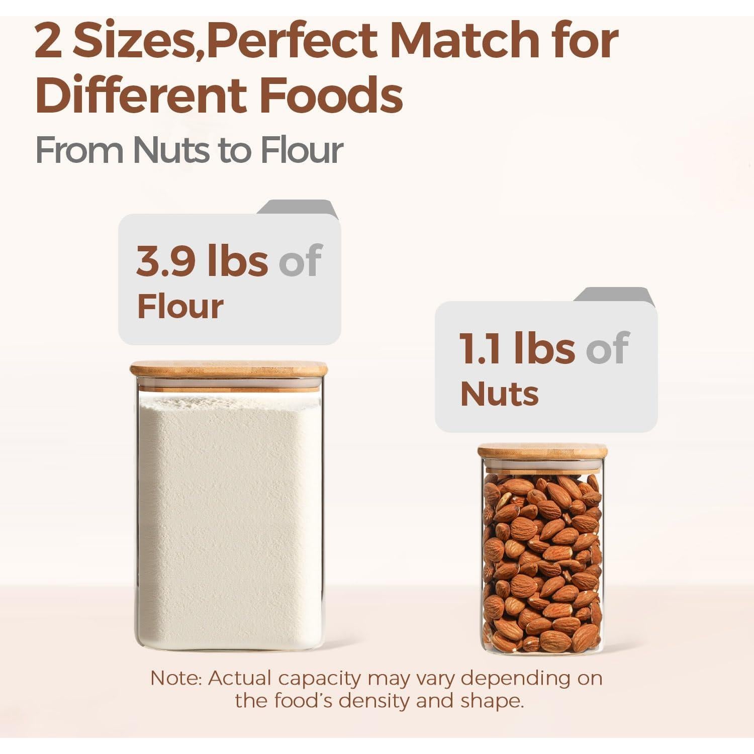 Contenedores de Almacenamiento de Alimentos ComSaf 3.6L y 1.2L Vidrio