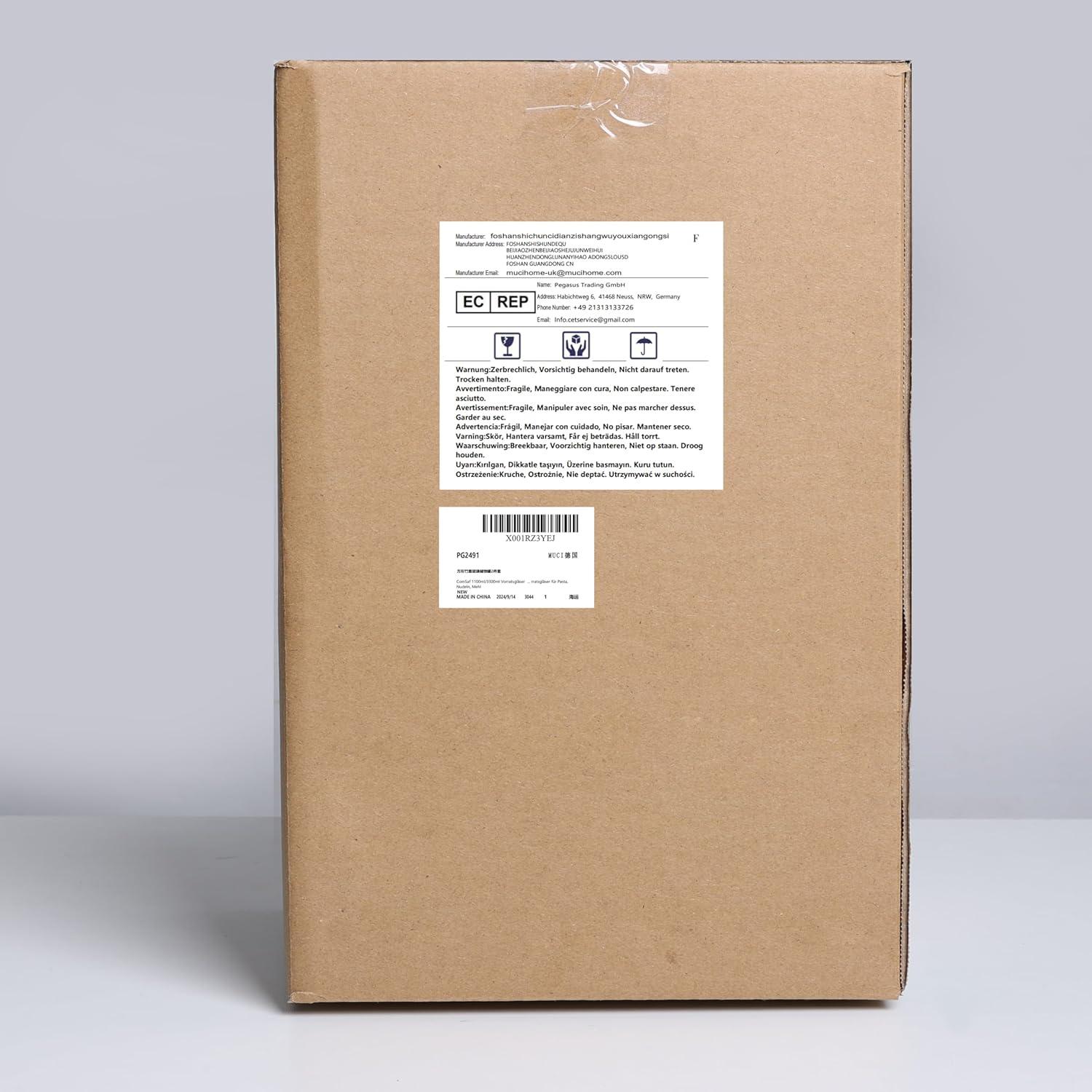 Contenedores de Almacenamiento de Alimentos ComSaf 3.6L y 1.2L Vidrio