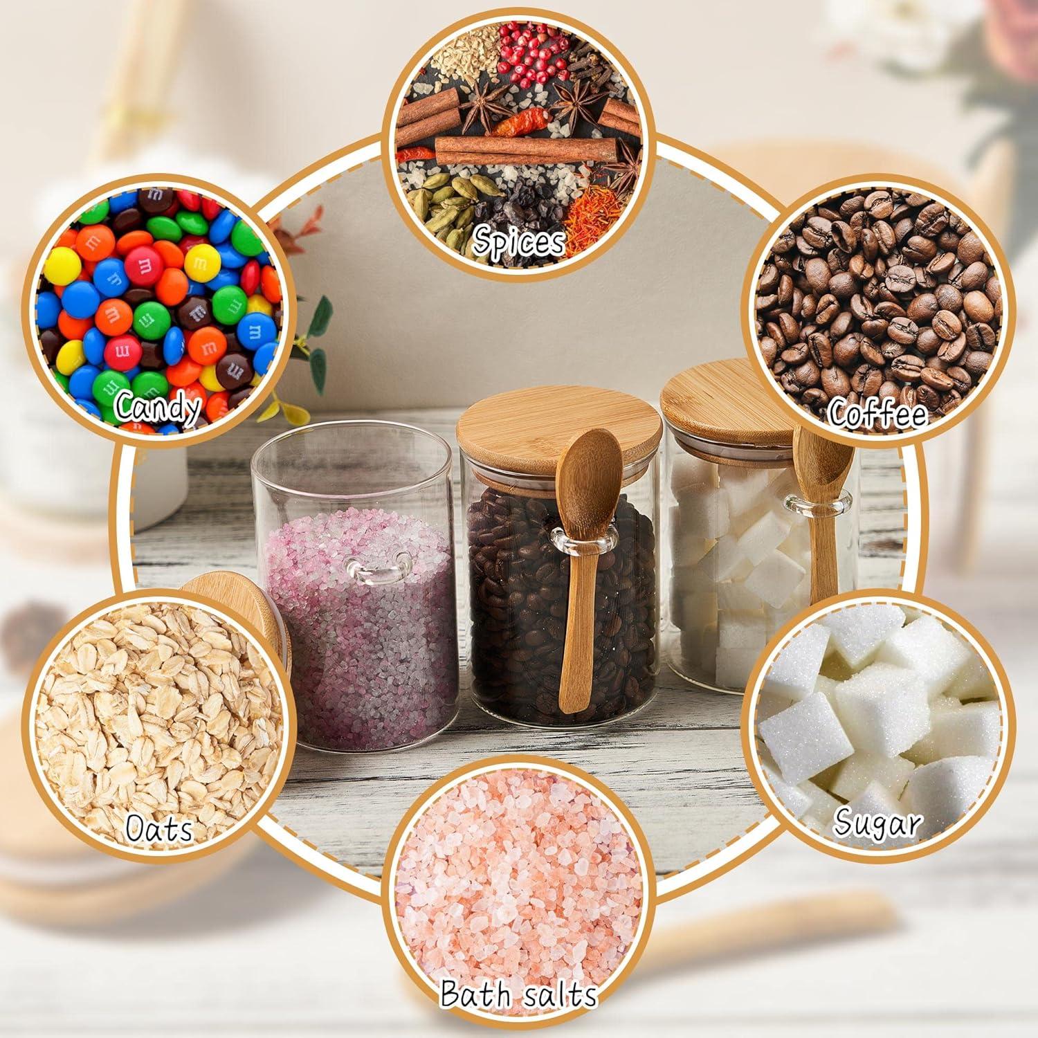 Contenedor de Azúcar de Vidrio OneDream - 2 Tarros 450ml con Cuchara