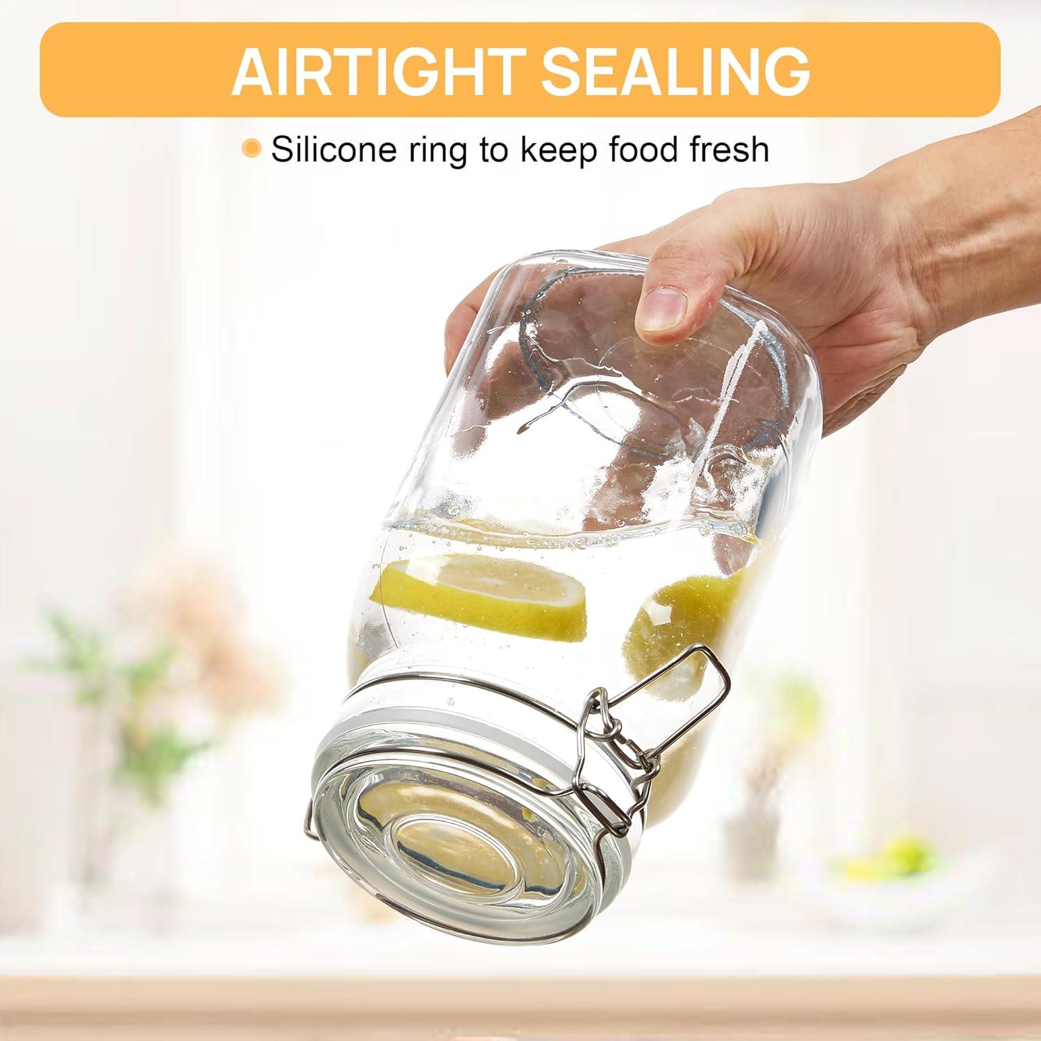 Tarros de Vidrio Herméticos Chefstory 1.48L 3 Piezas Cuadrados