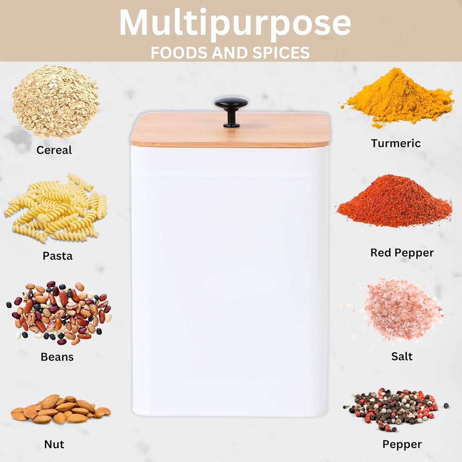 Set de 4 Tarros de Cocina Herméticos PERFNIQUE - Blanco