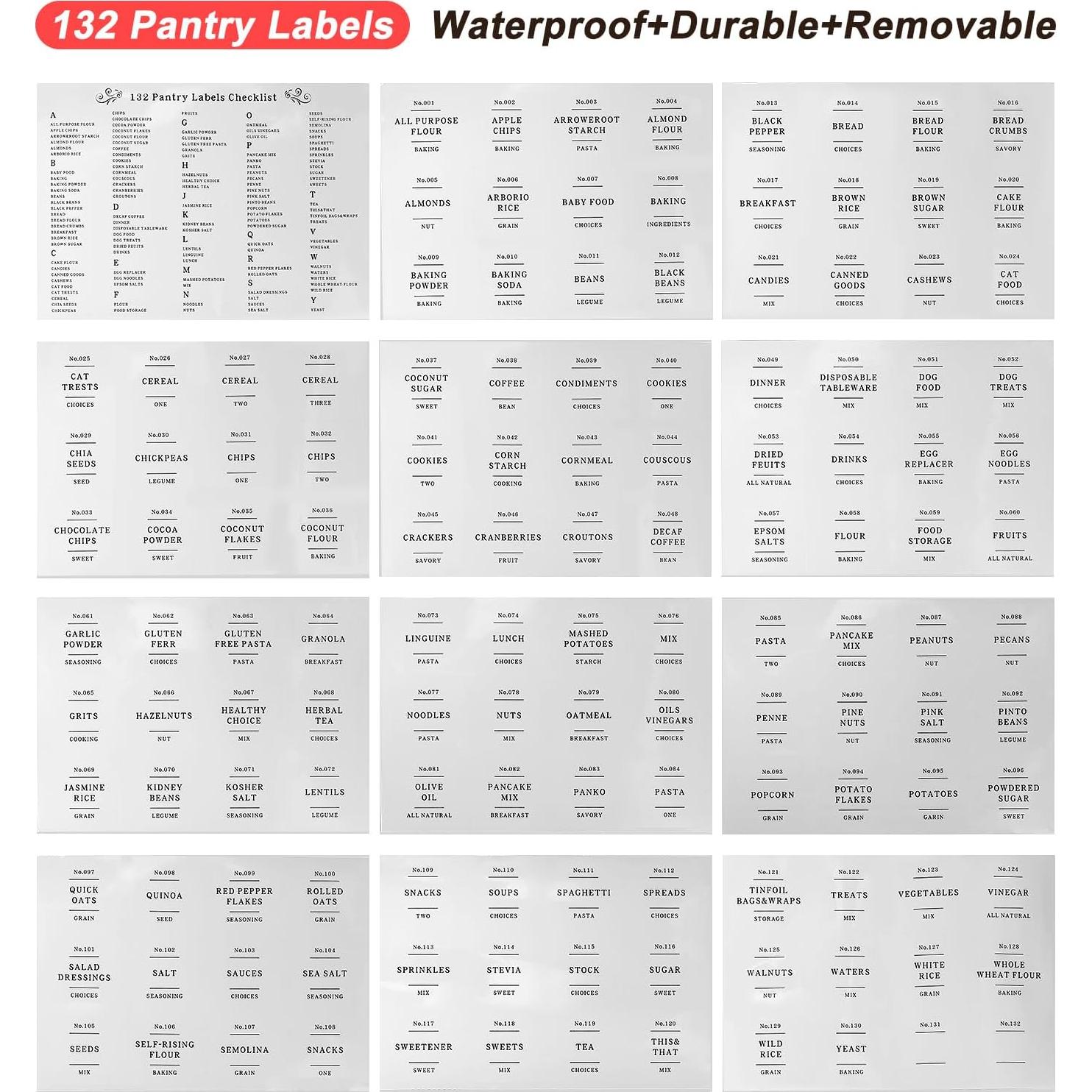 Tarro de Vidrio Grande Wissy&Konny 2800ml con Tapa Hermética y Etiquetas