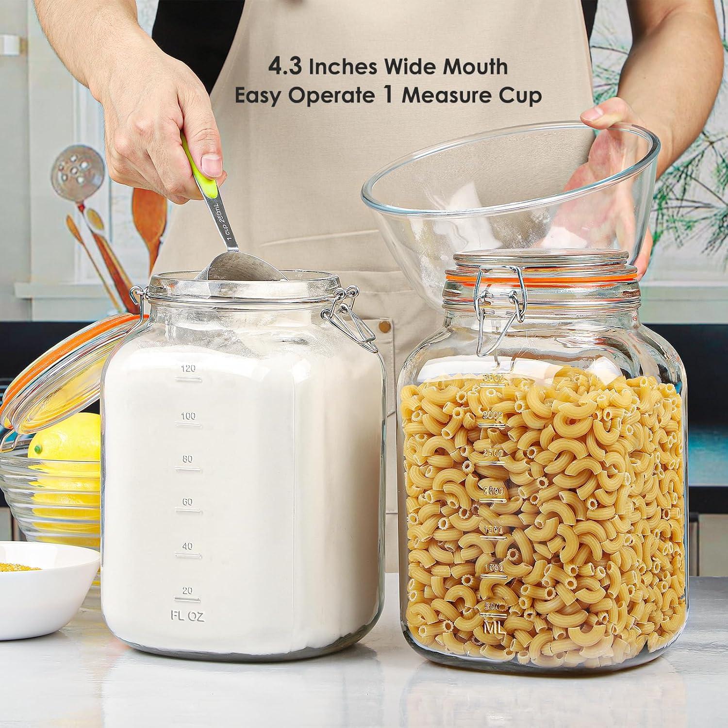 Tarros de Almacenamiento de Vidrio Qianfenie 4.16L 2 Unidades