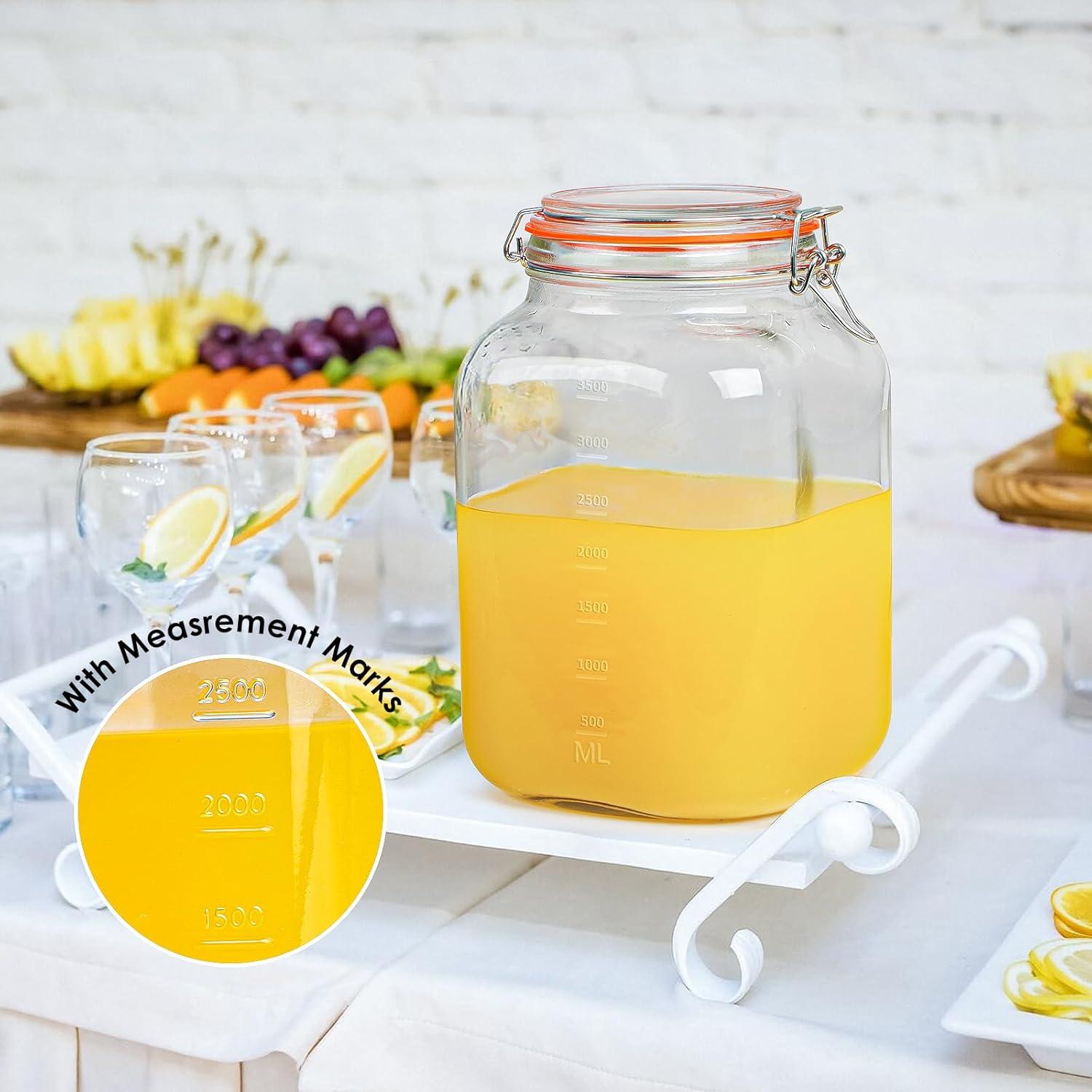 Tarros de Almacenamiento de Vidrio Qianfenie 4.16L 2 Unidades