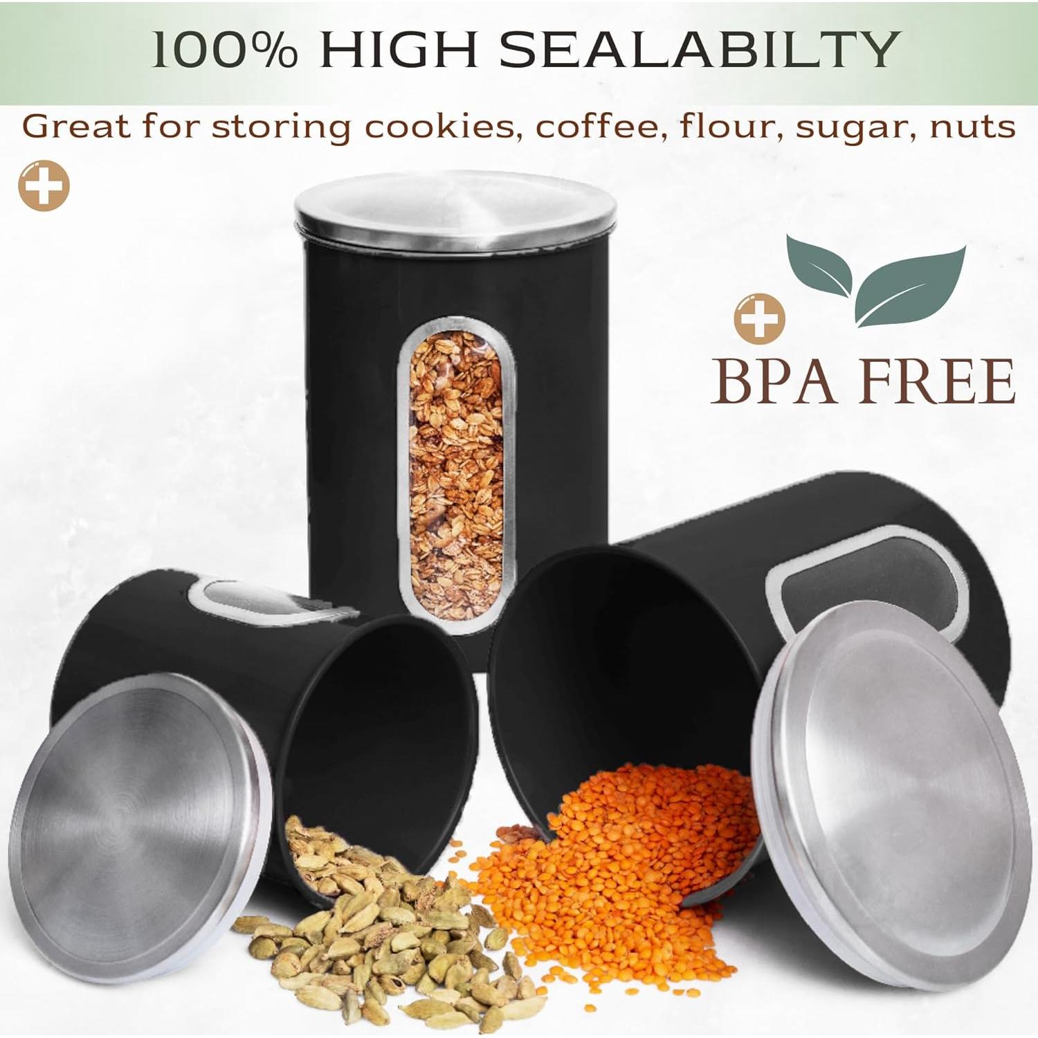 Juego de 3 Tarros Herméticos Moss & Stone - Almacenamiento Cocina