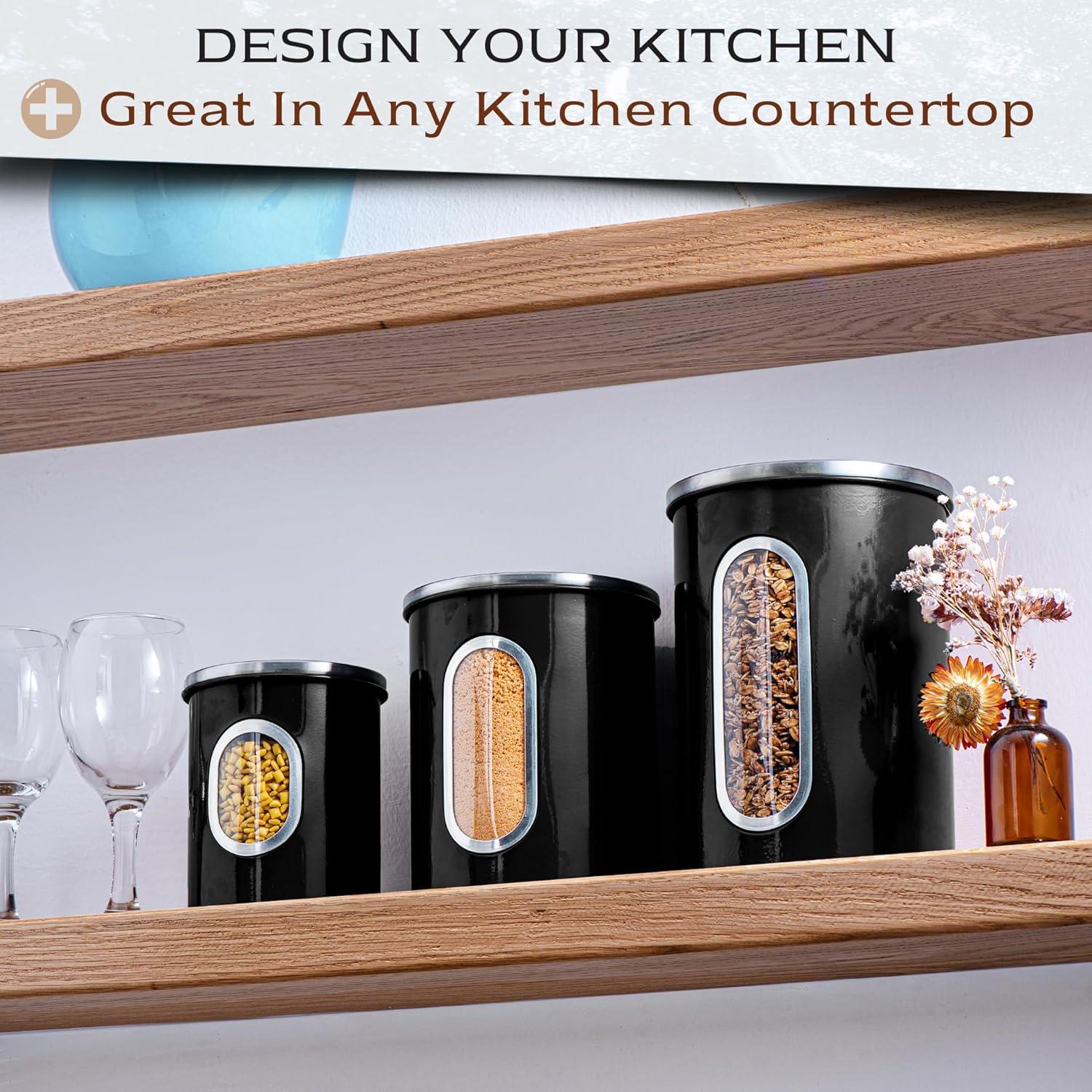 Juego de 3 Tarros Herméticos Moss & Stone - Almacenamiento Cocina