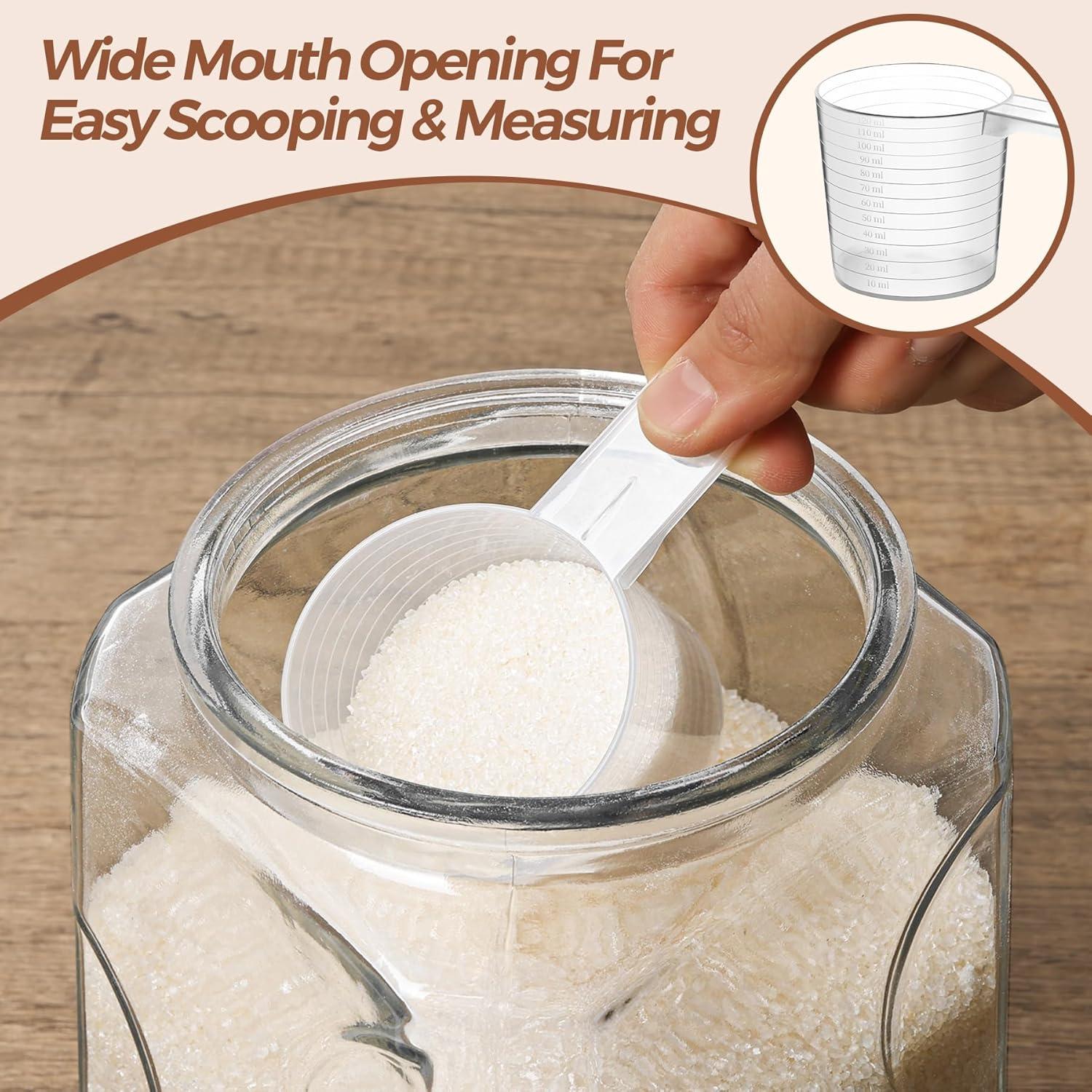 Frasco de vidrio ComSaf 64 oz set 2 piezas con tapa hermética