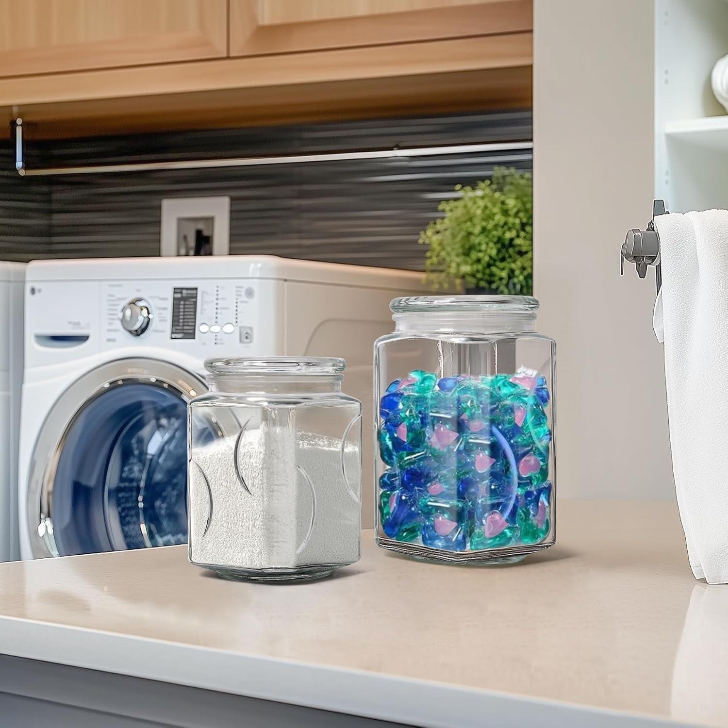 Frasco de vidrio ComSaf 64 oz set 2 piezas con tapa hermética