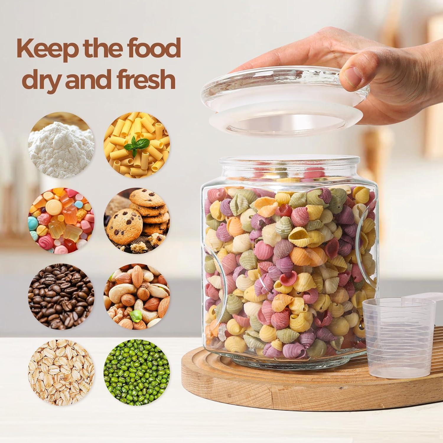 Frasco de vidrio ComSaf 64 oz set 2 piezas con tapa hermética