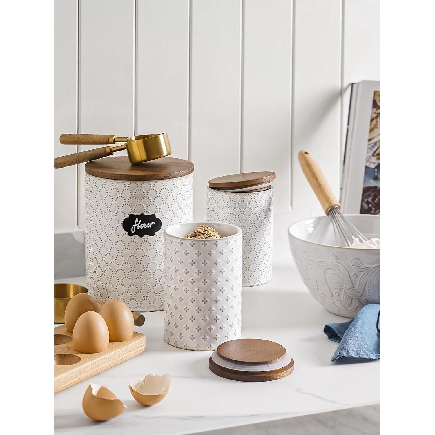 LE TAUCI Juego de 2 Jarras de Cerámica Herméticas 2.64 kg