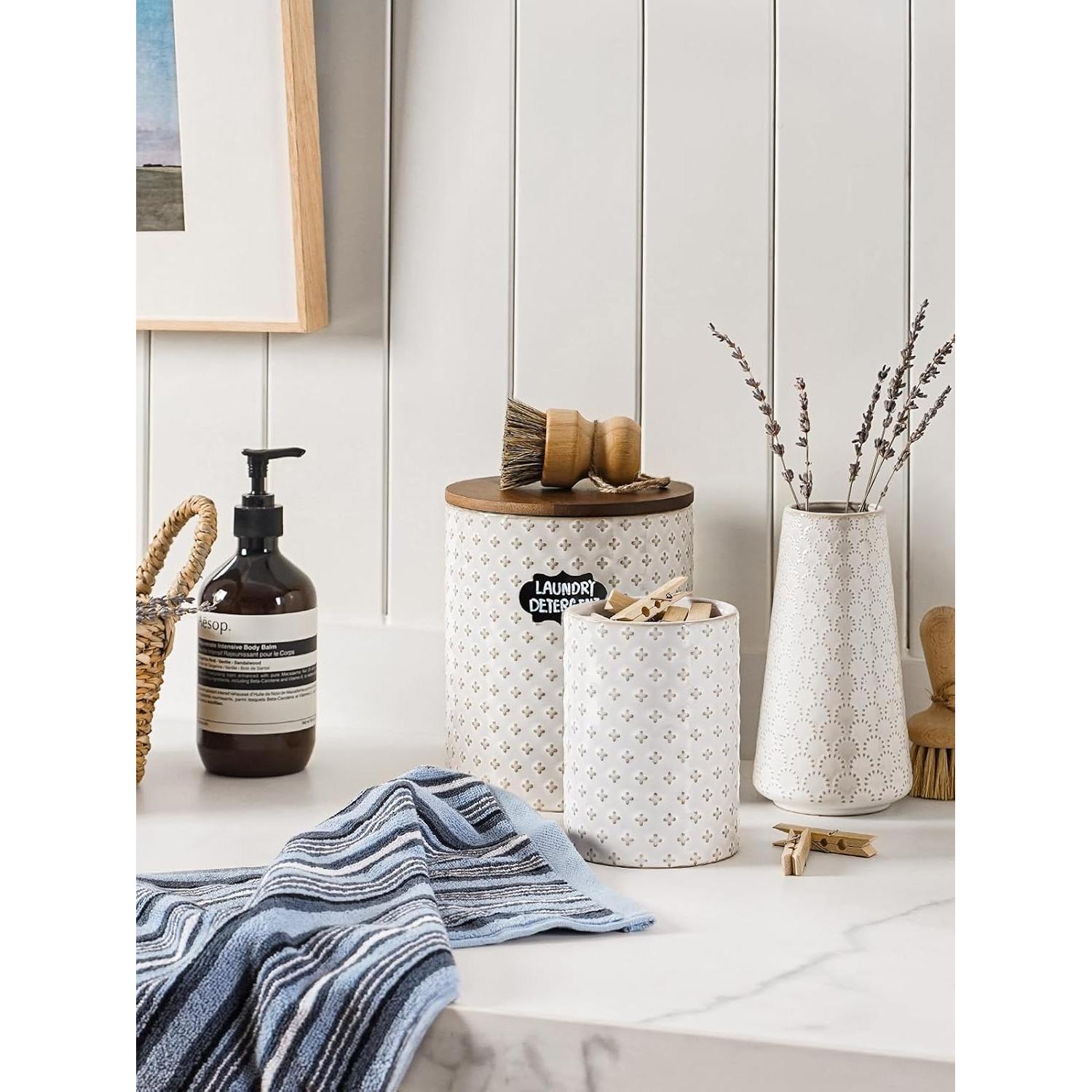 LE TAUCI Juego de 2 Jarras de Cerámica Herméticas 2.64 kg