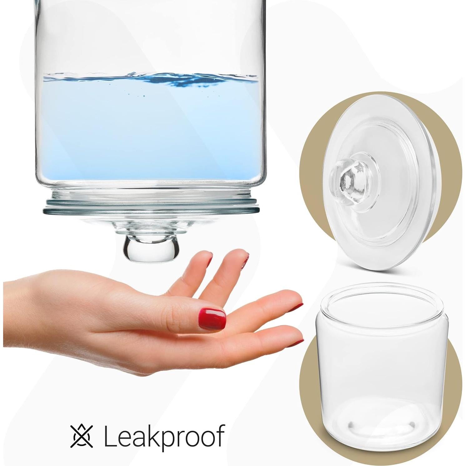 Juego de 3 Tarros de Vidrio Herméticos Le'raze 1.89L