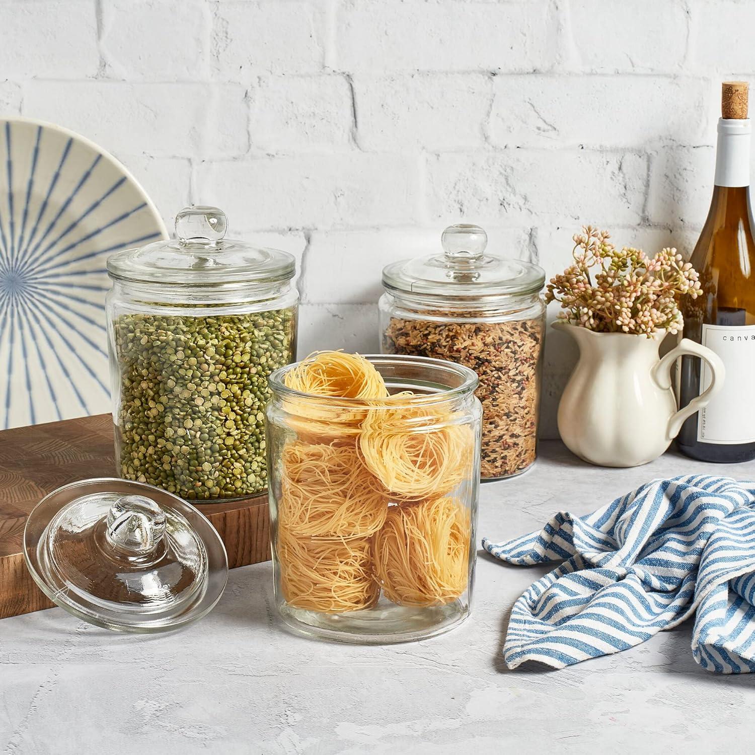 Juego de 3 Tarros de Vidrio Herméticos Le'raze 1.89L