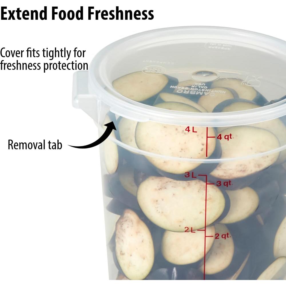 Contenedores de Almacenamiento de Alimentos Cambro 6 Qt - Paquete de 2