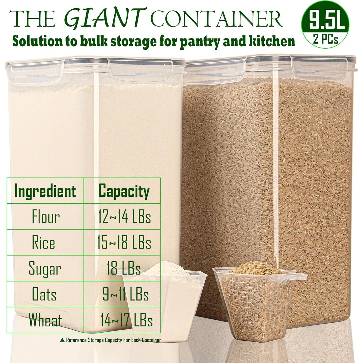 Set 2 Contenedores Almacenamiento Hermético LIFTONIO 9.5L