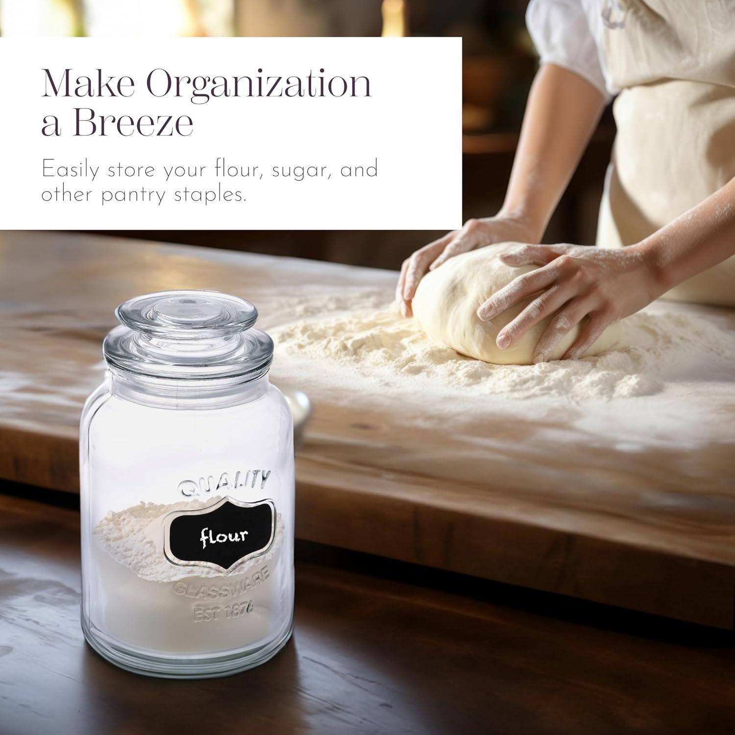 Juego de 3 Tarros de Vidrio con Tapa a Prueba de Aire