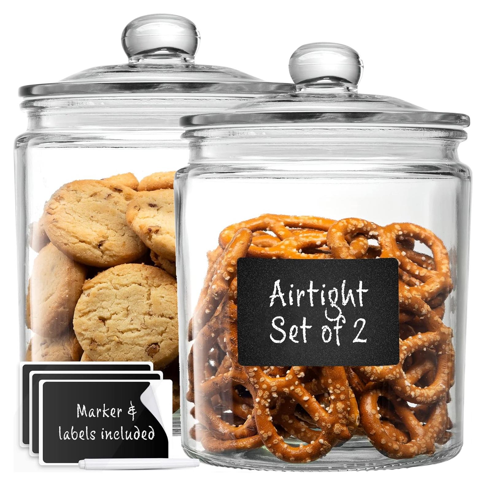 Juego de Tarros de Vidrio Herméticos Le'raze - Set de 2 - 1.89L