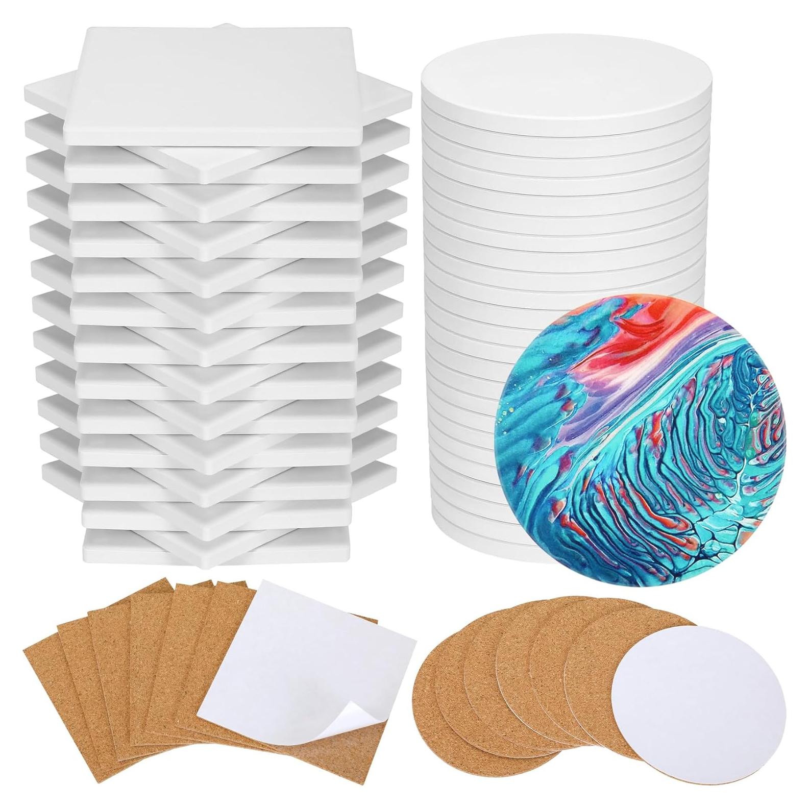 Azulejos de Cerámica Blancos 50 Pzs 10.16 cm para Manualidades