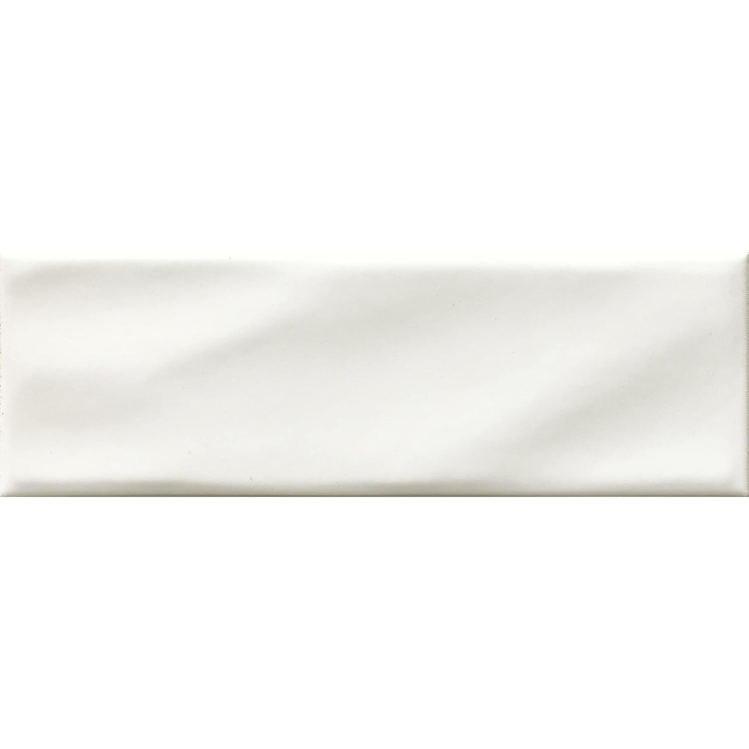 Azulejo Cerámico Blanco Susurro MSI 10x30 cm Mate para Baño y Cocina