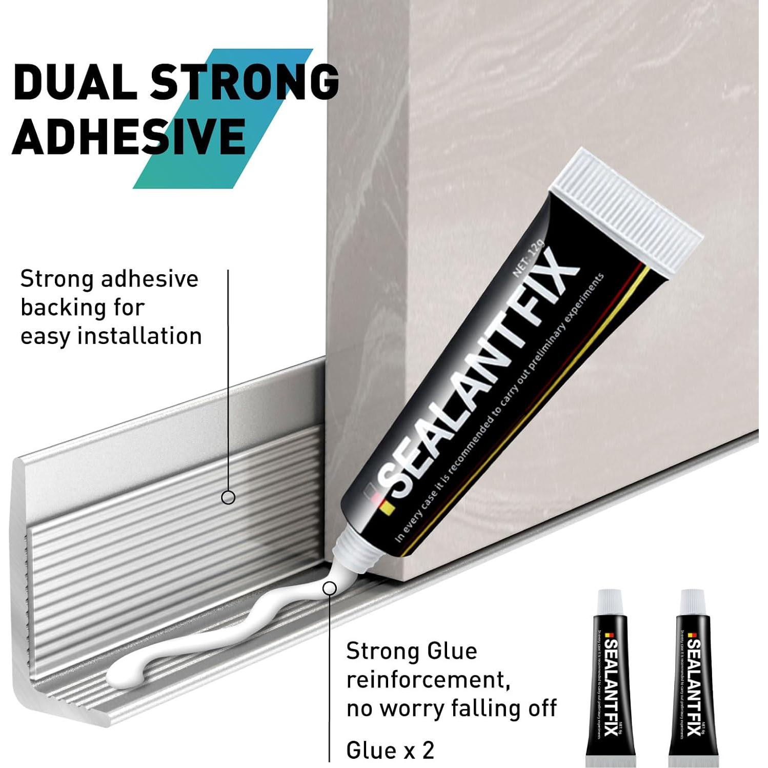 Bisel de Azulejo Autoadhesivo FCSOTSPS 10 Pcs 135 cm Plata Mate